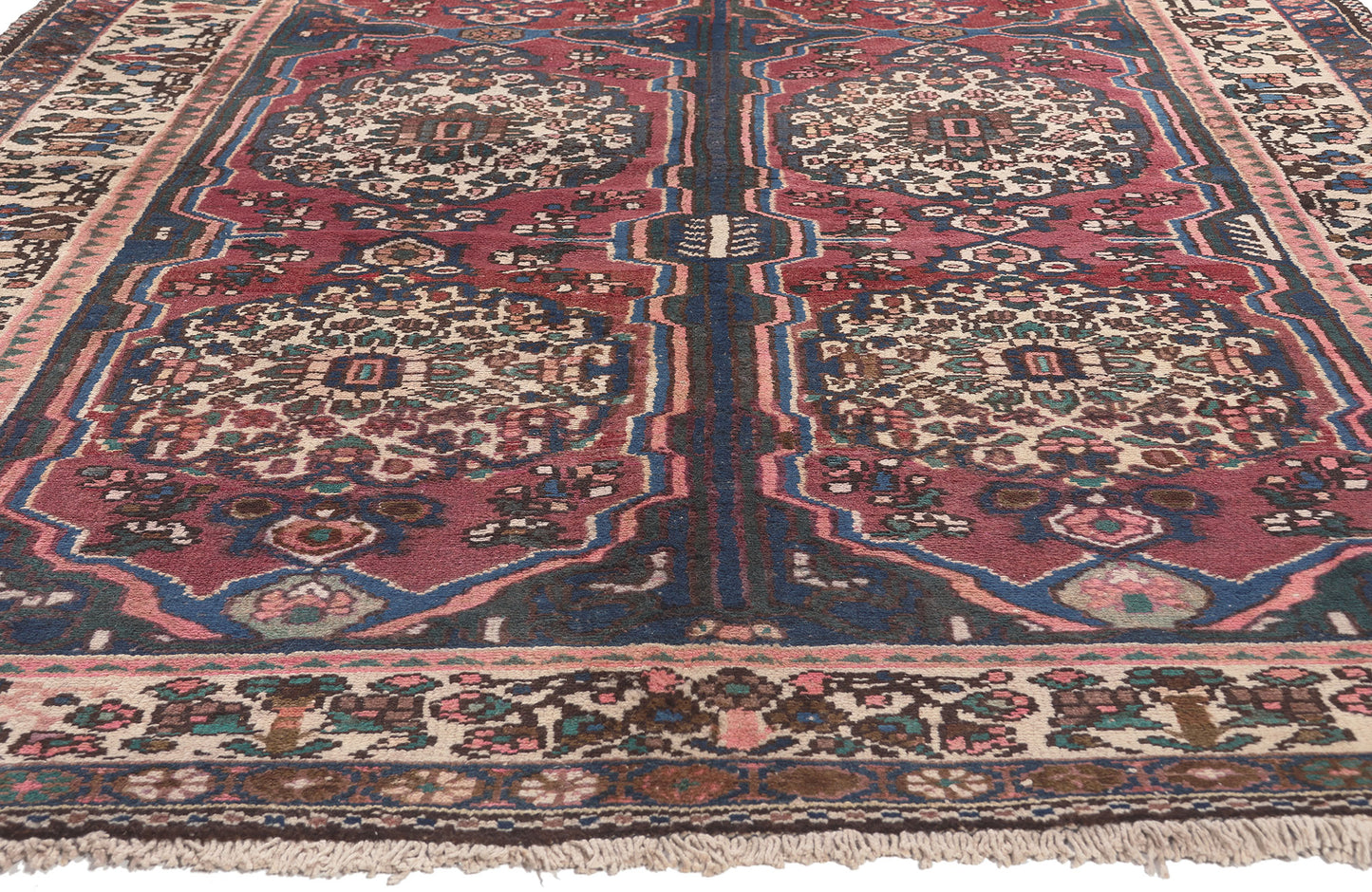 6 x 12 Vintage Persian Bakhtiari Rug 75880
