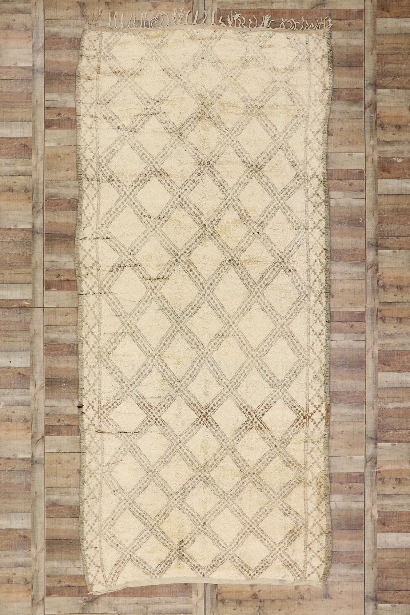 6 x 14 Vintage Moroccan Beni Ourain Rug 21415