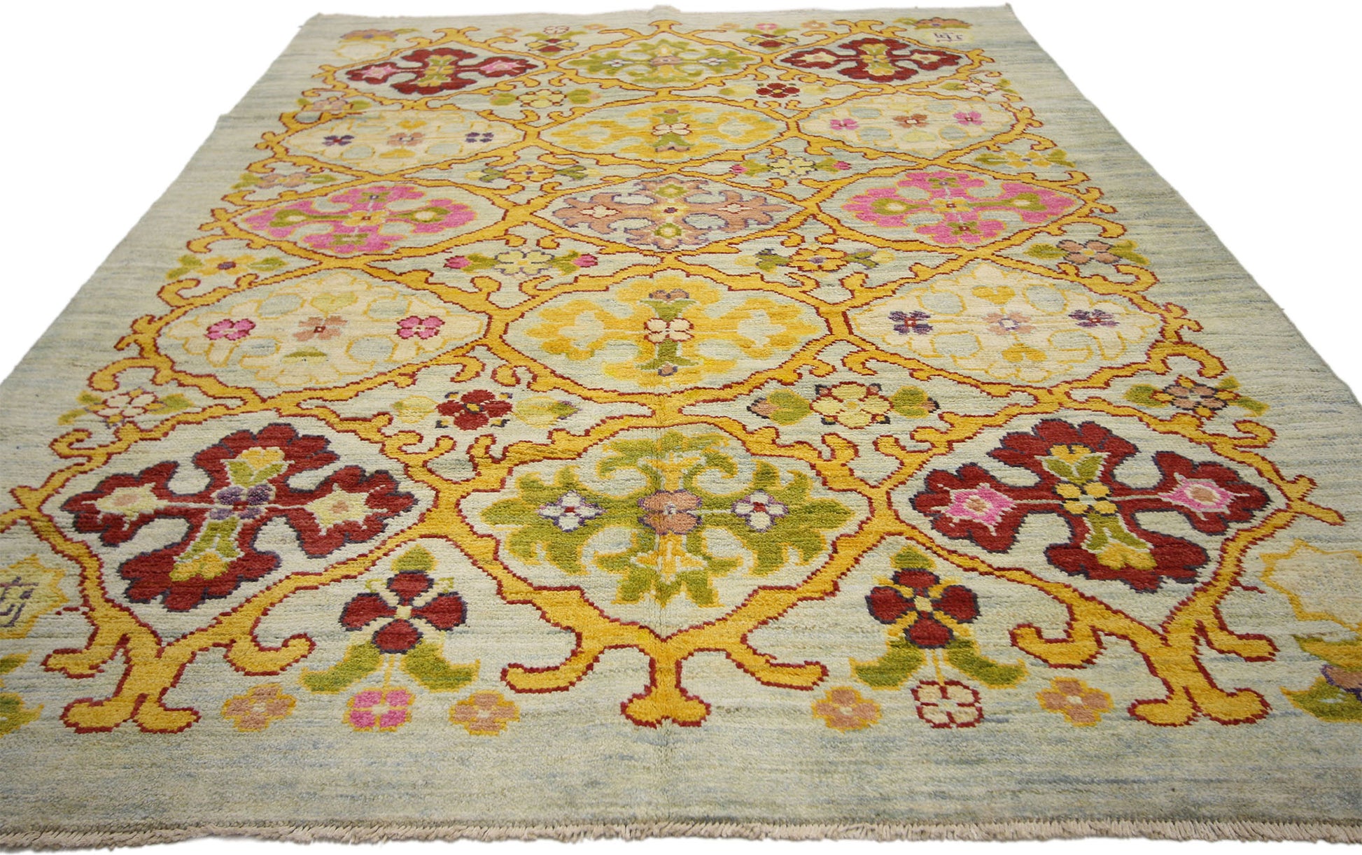 6 x 8 Colorful Turkish Oushak Rug 60760
