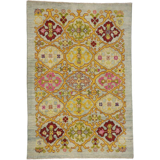 6 x 8 Colorful Turkish Oushak Rug 60760