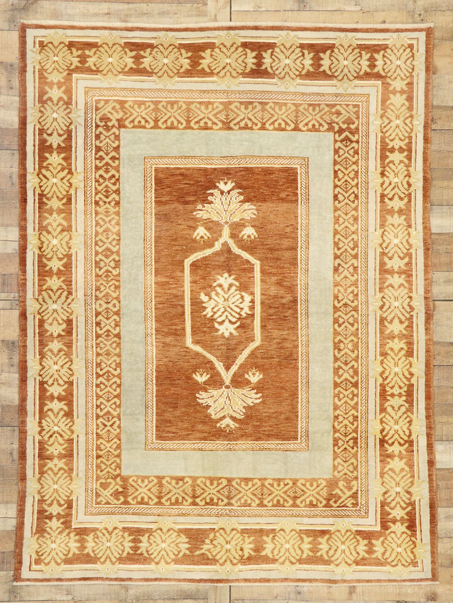 6 x 8 Modern Turkish Oushak Rug 52932