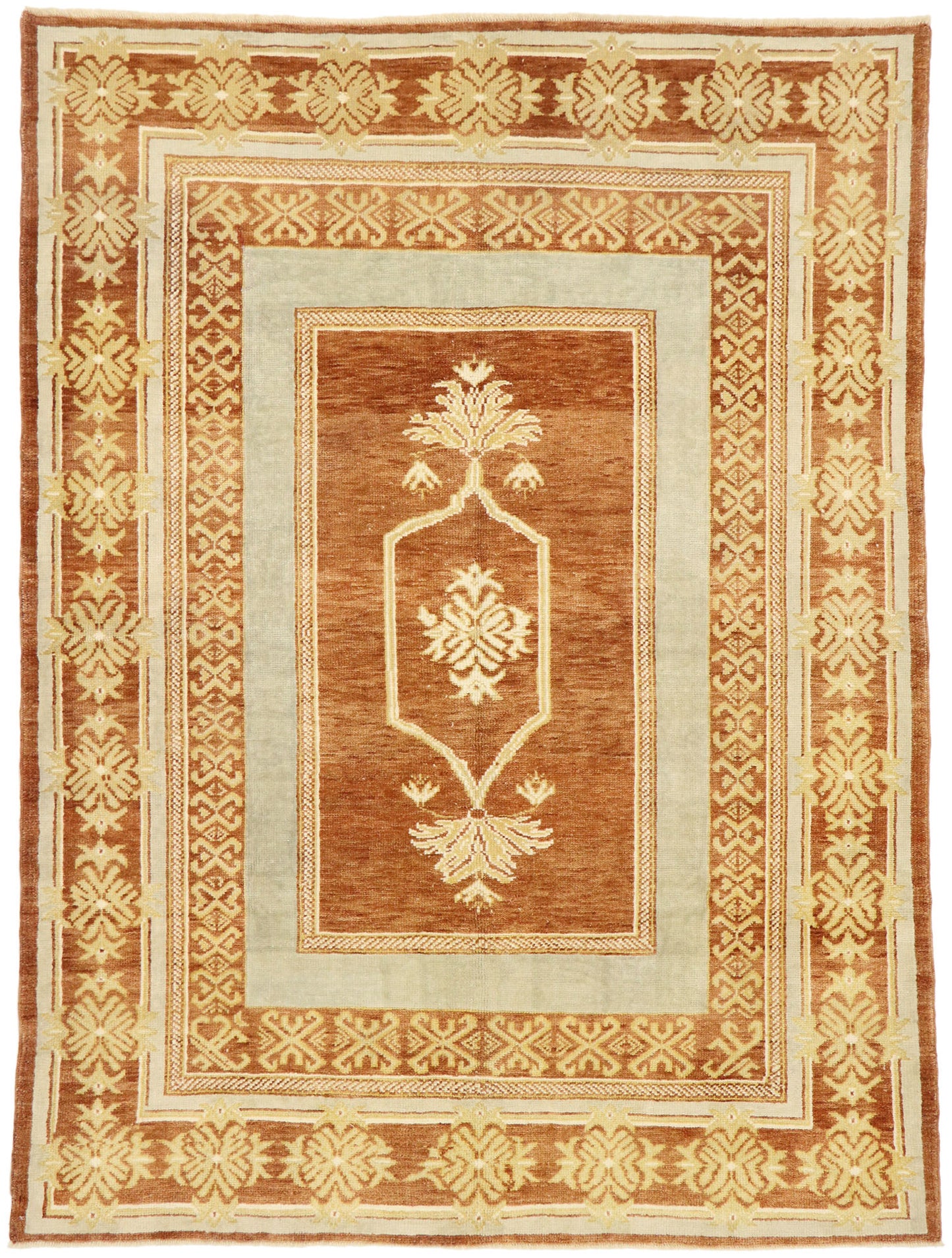 6 x 8 Modern Turkish Oushak Rug 52932