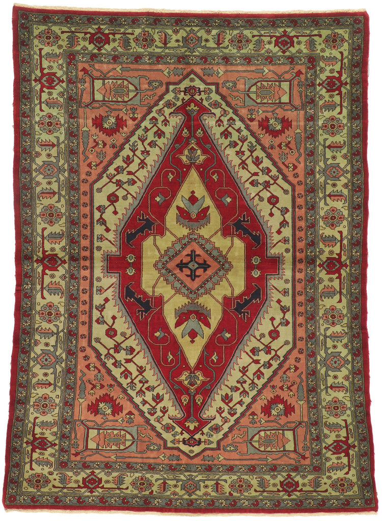 6 x 8 Vintage Egyptian Serapi Rug 71940