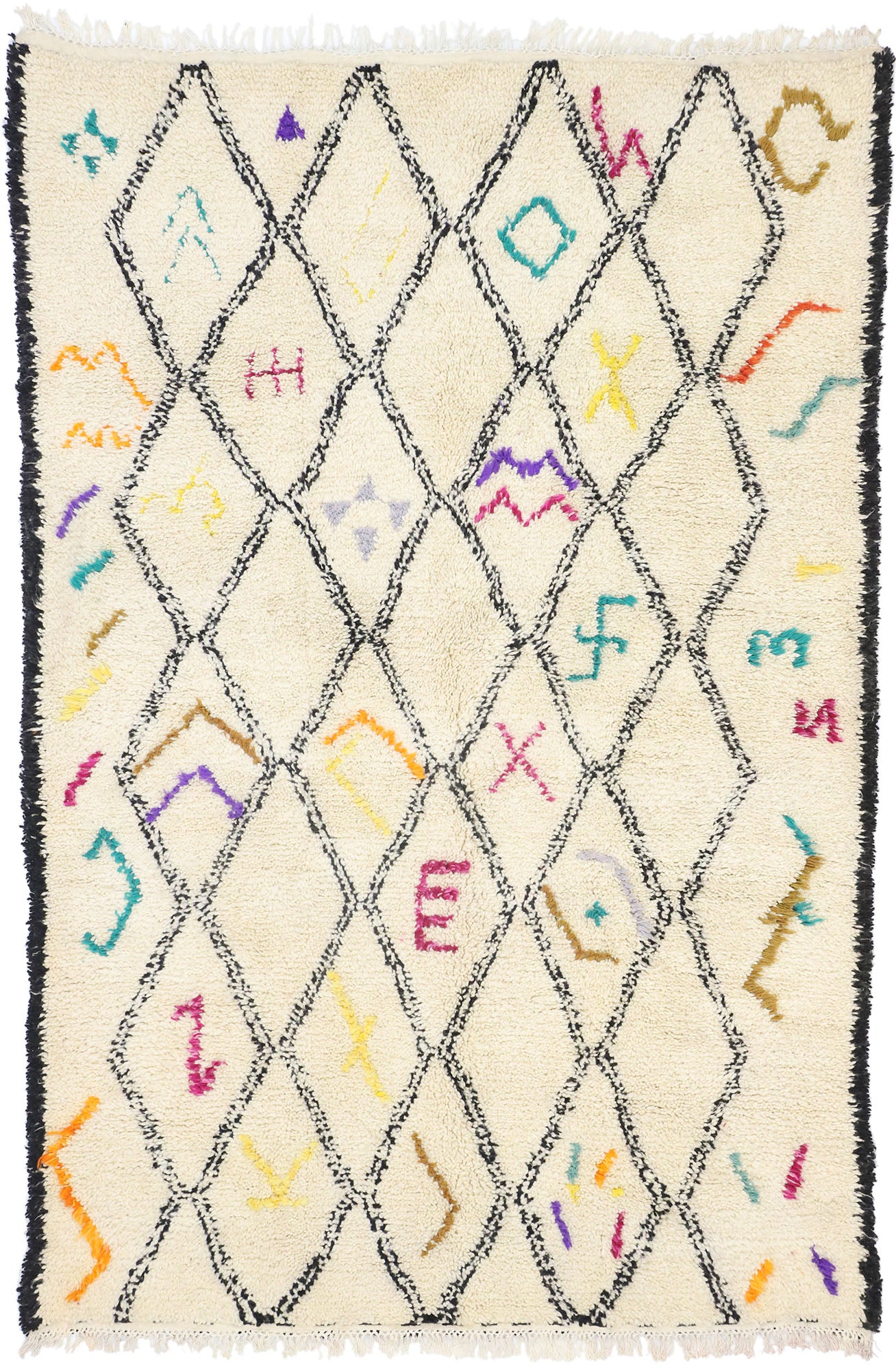 6 x 9 Colorful Moroccan Azilal Rug 21030