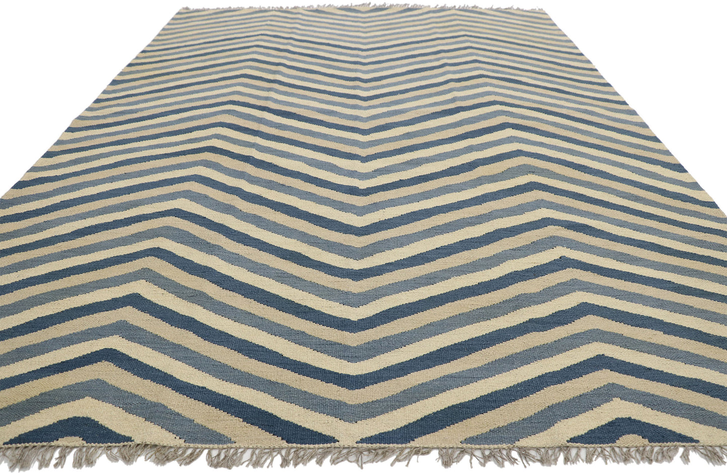 6 x 9 Coastal Style Kilim Rug 80453