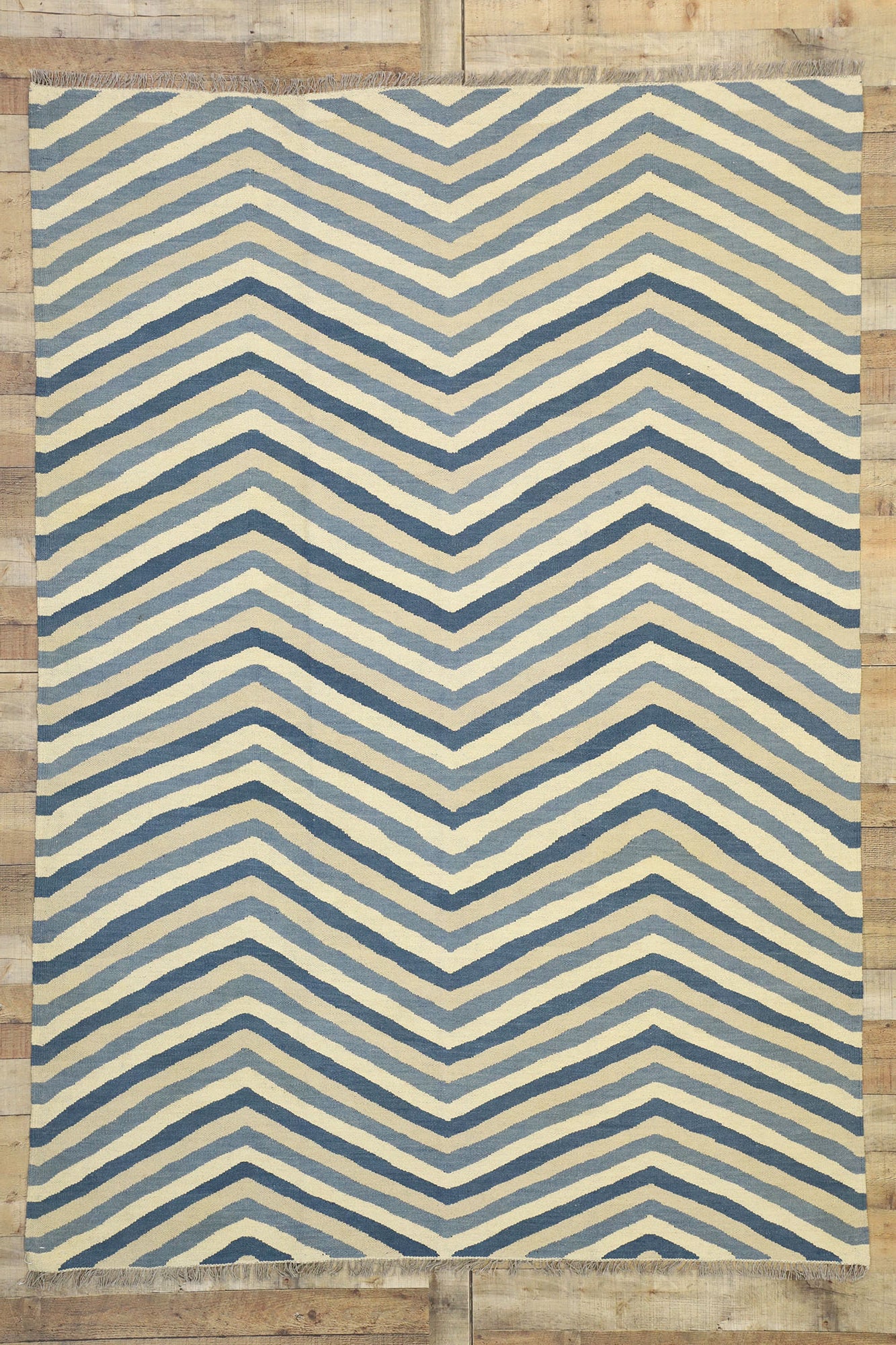 6 x 9 Coastal Style Kilim Rug 80453