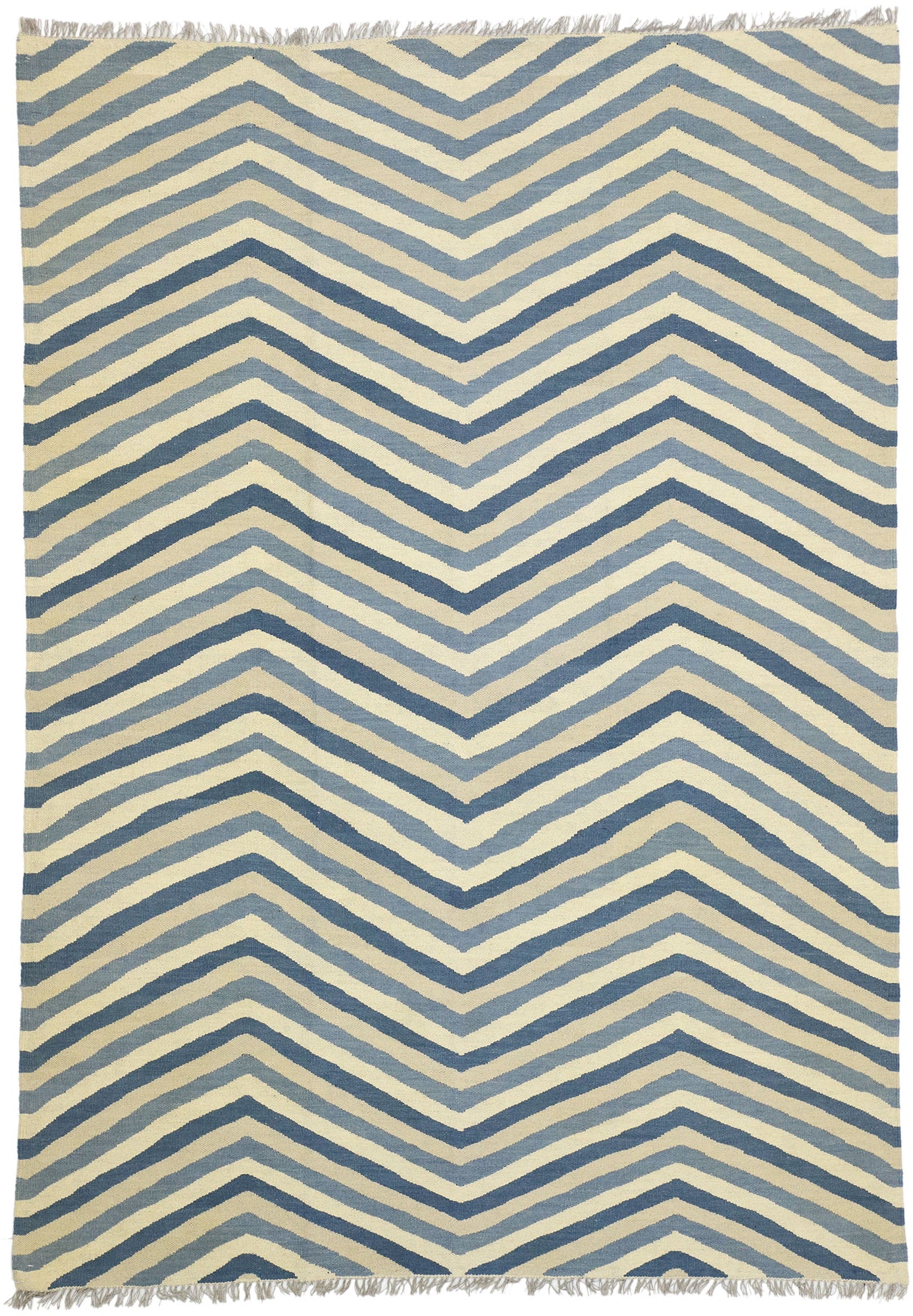 6 x 9 Coastal Style Kilim Rug 80453