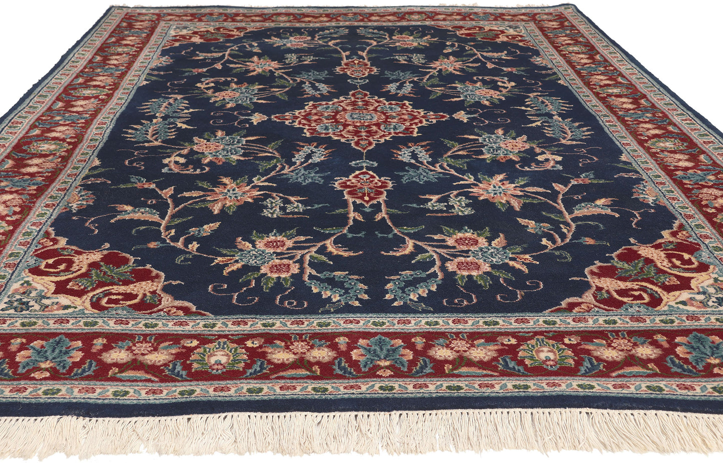 6 x 9 Vintage Indian Rug 78645