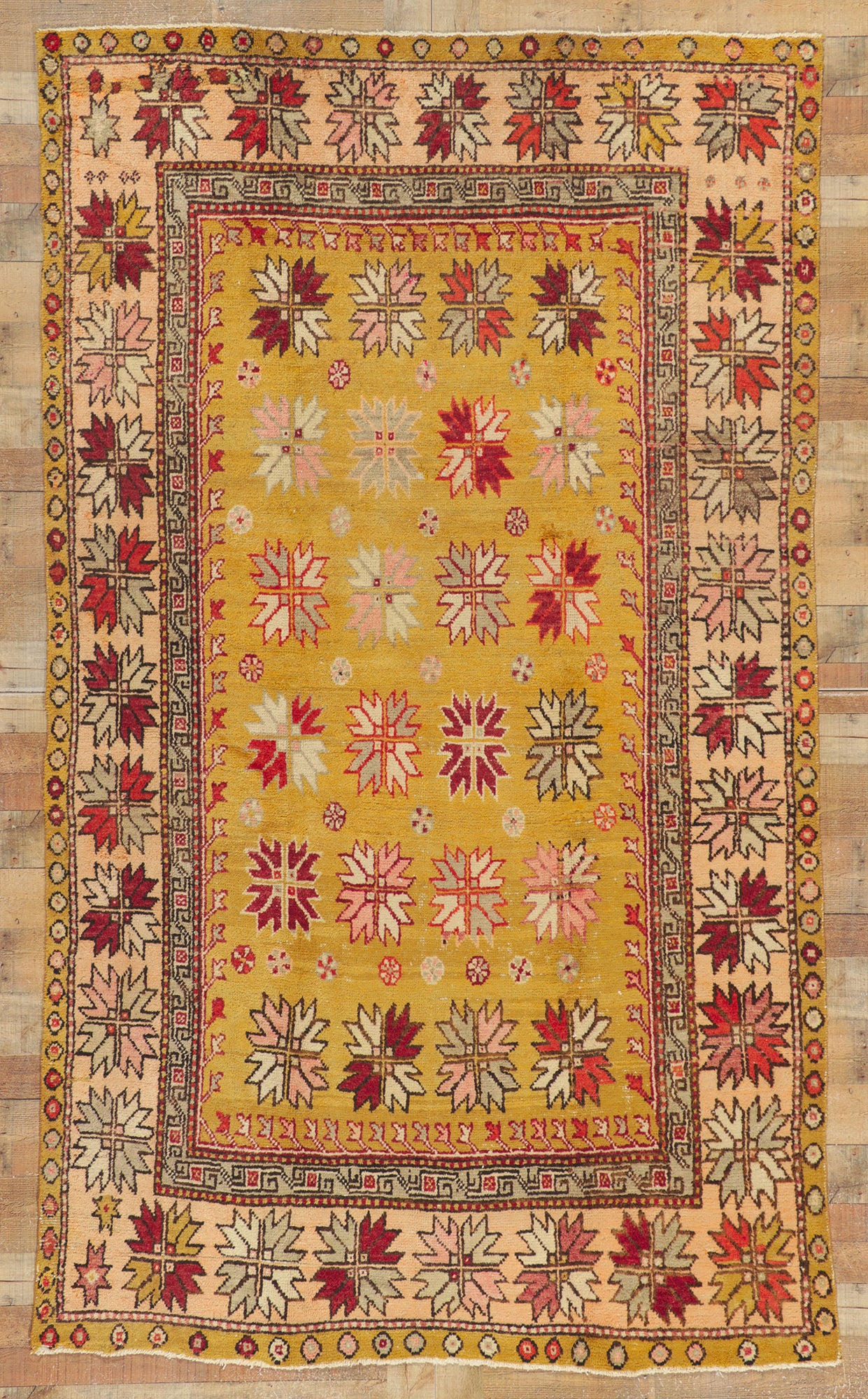 6 x 9 Vintage Turkish Oushak Rug 51668