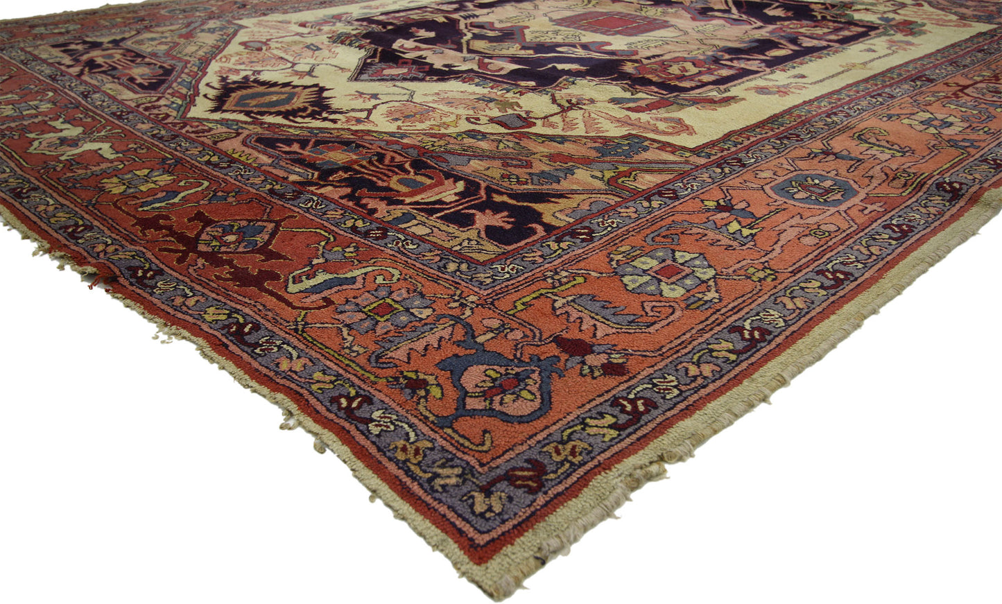 8 x 11 Antique European Hooked Rug 70713