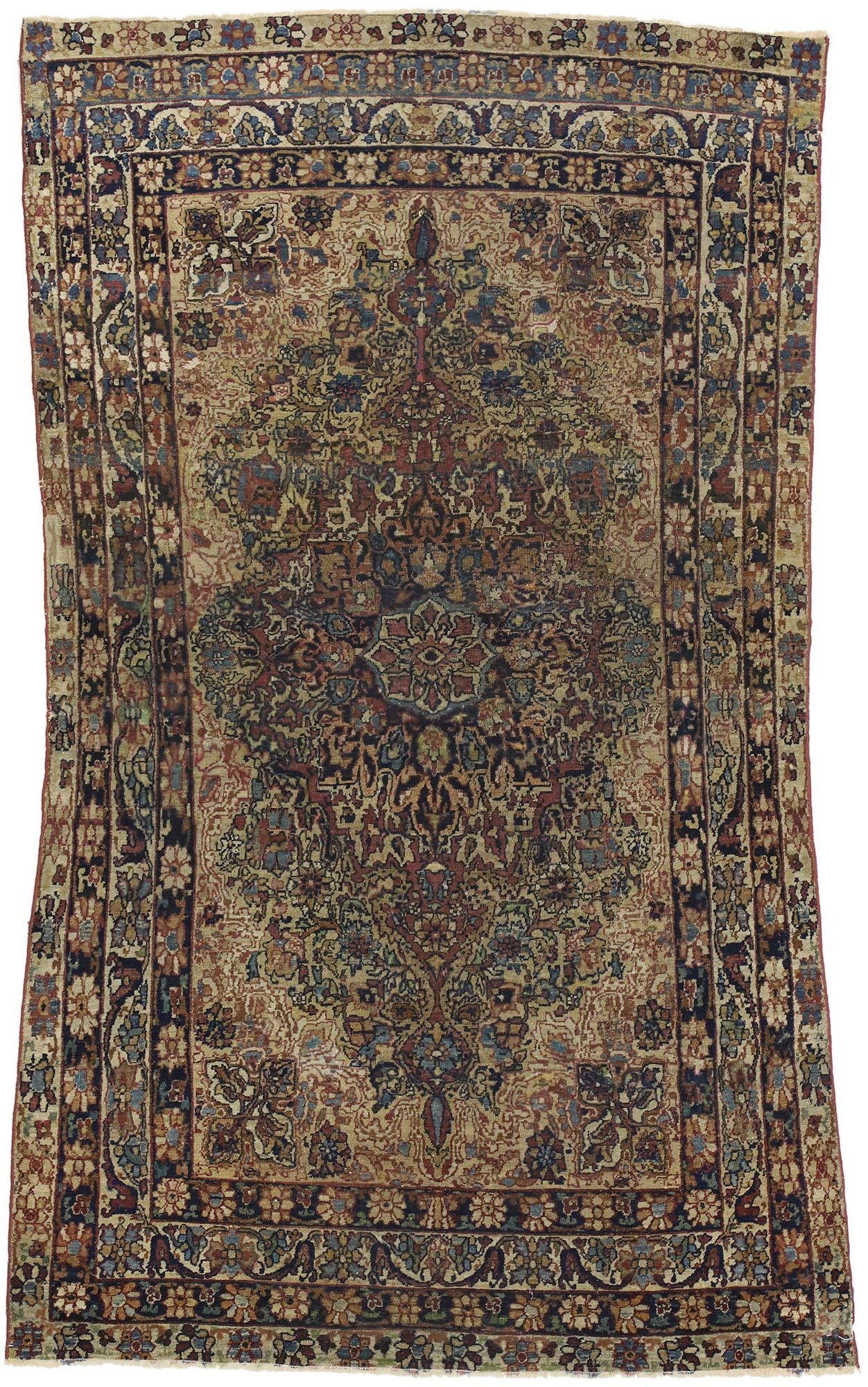 4 x 6 Antique Persian Kerman Rug 70991