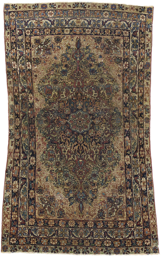 4 x 6 Antique Persian Kerman Rug 70991