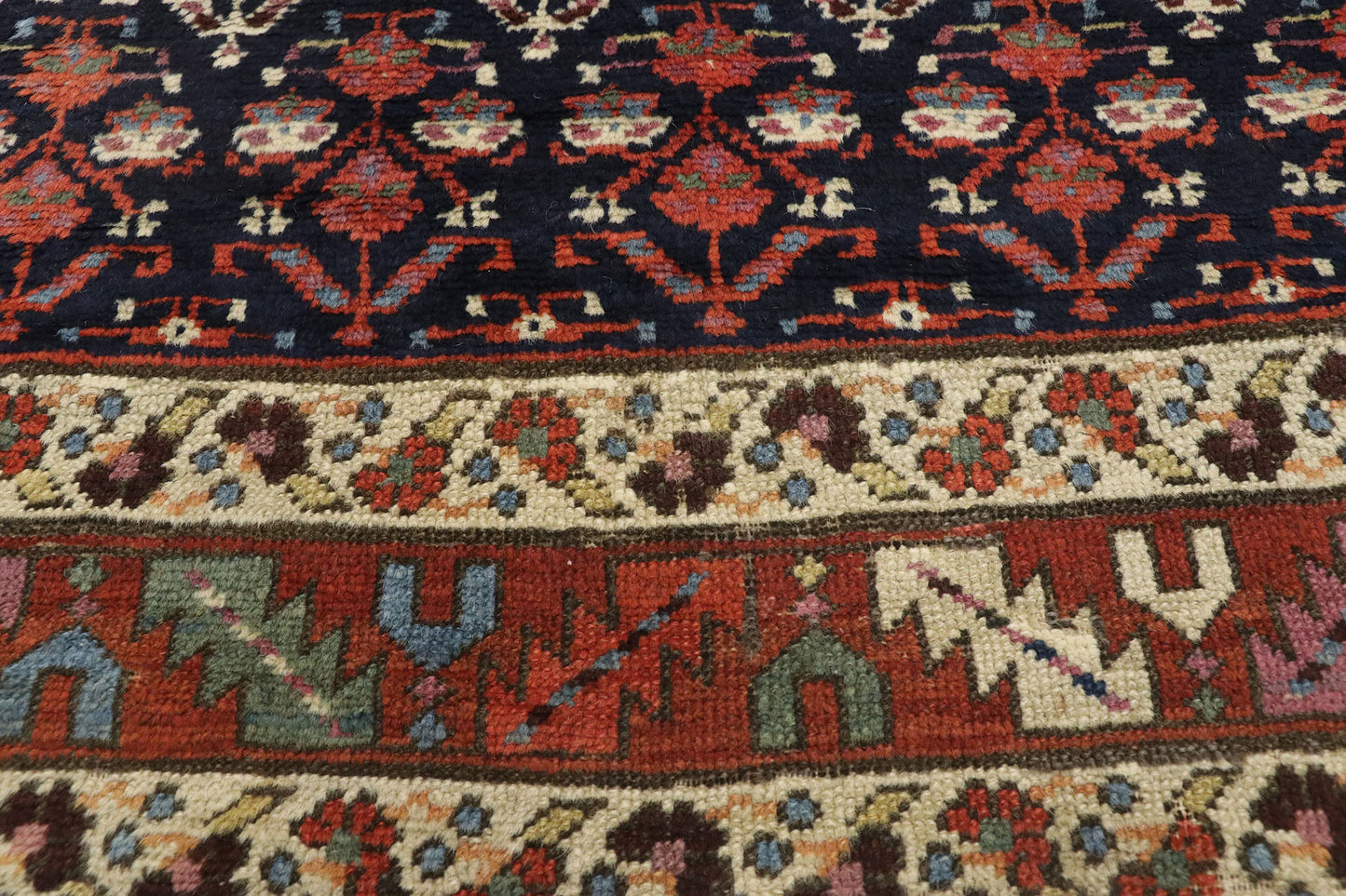 3 x 12 Antique Russian Caucasian Shirvan Boteh Runner 71046