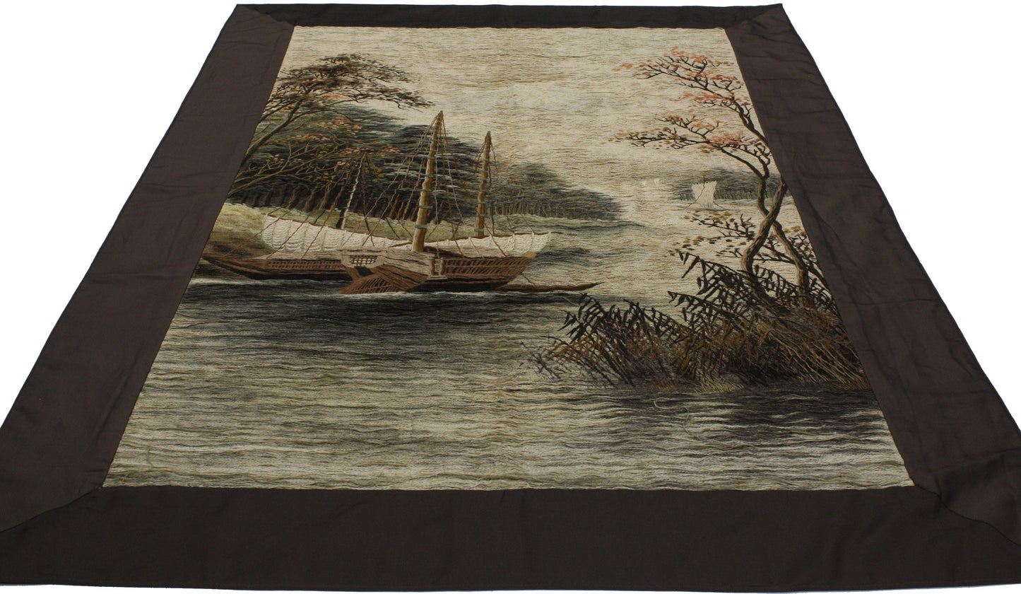 3 x 5 Antique Chinese Silk Tapestry 71052