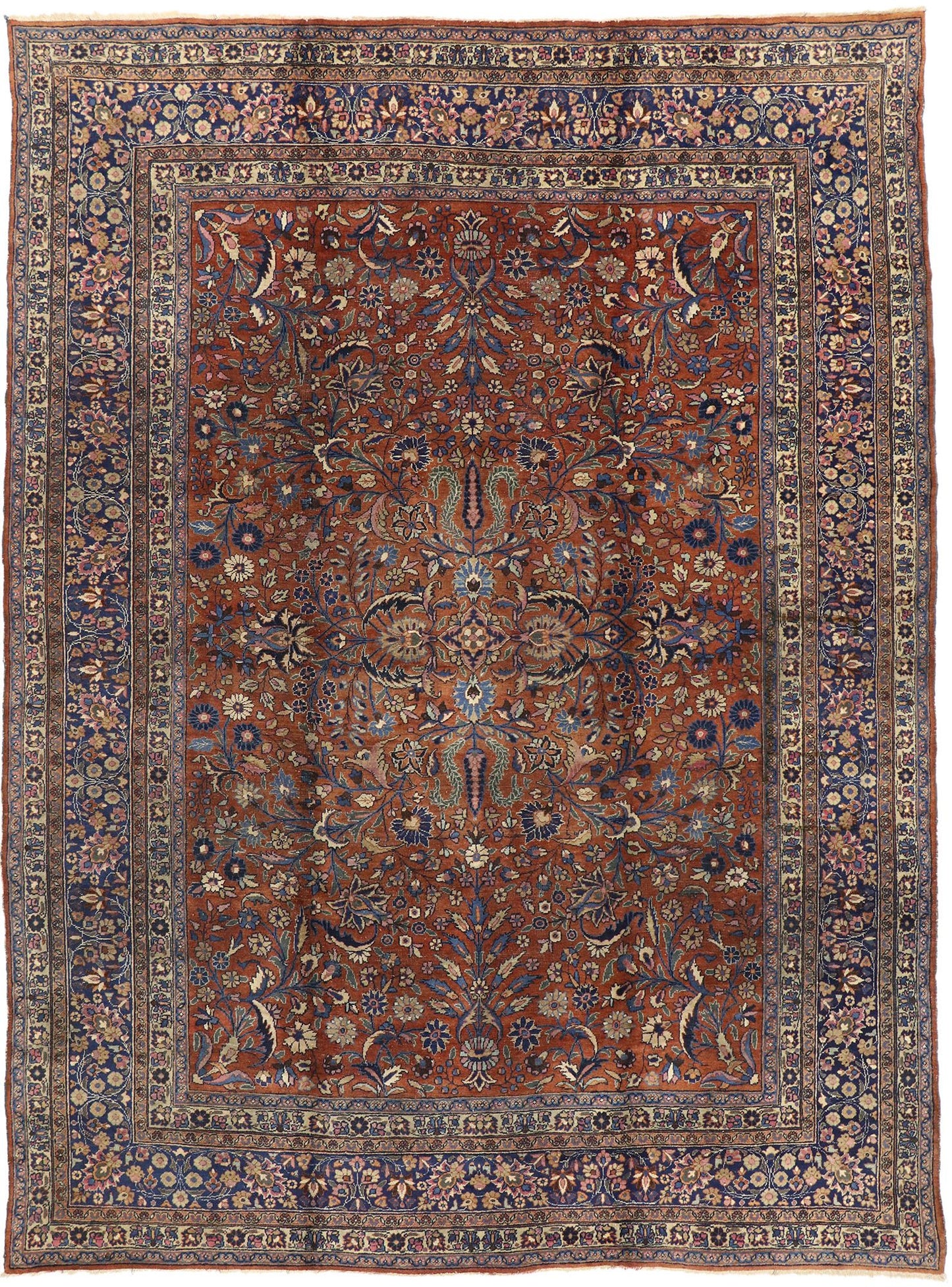 9 x 12 Antique Persian Mashhad Rug 71212