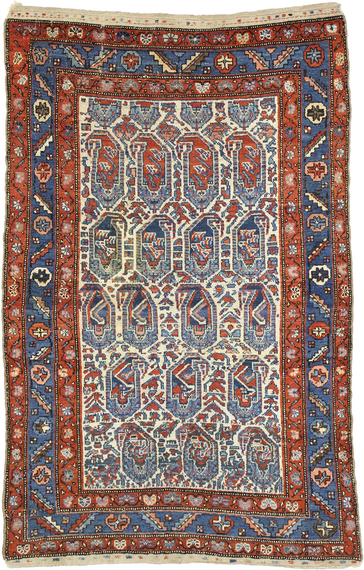 4 x 6 Antique Persian Kurdish Rug 71867