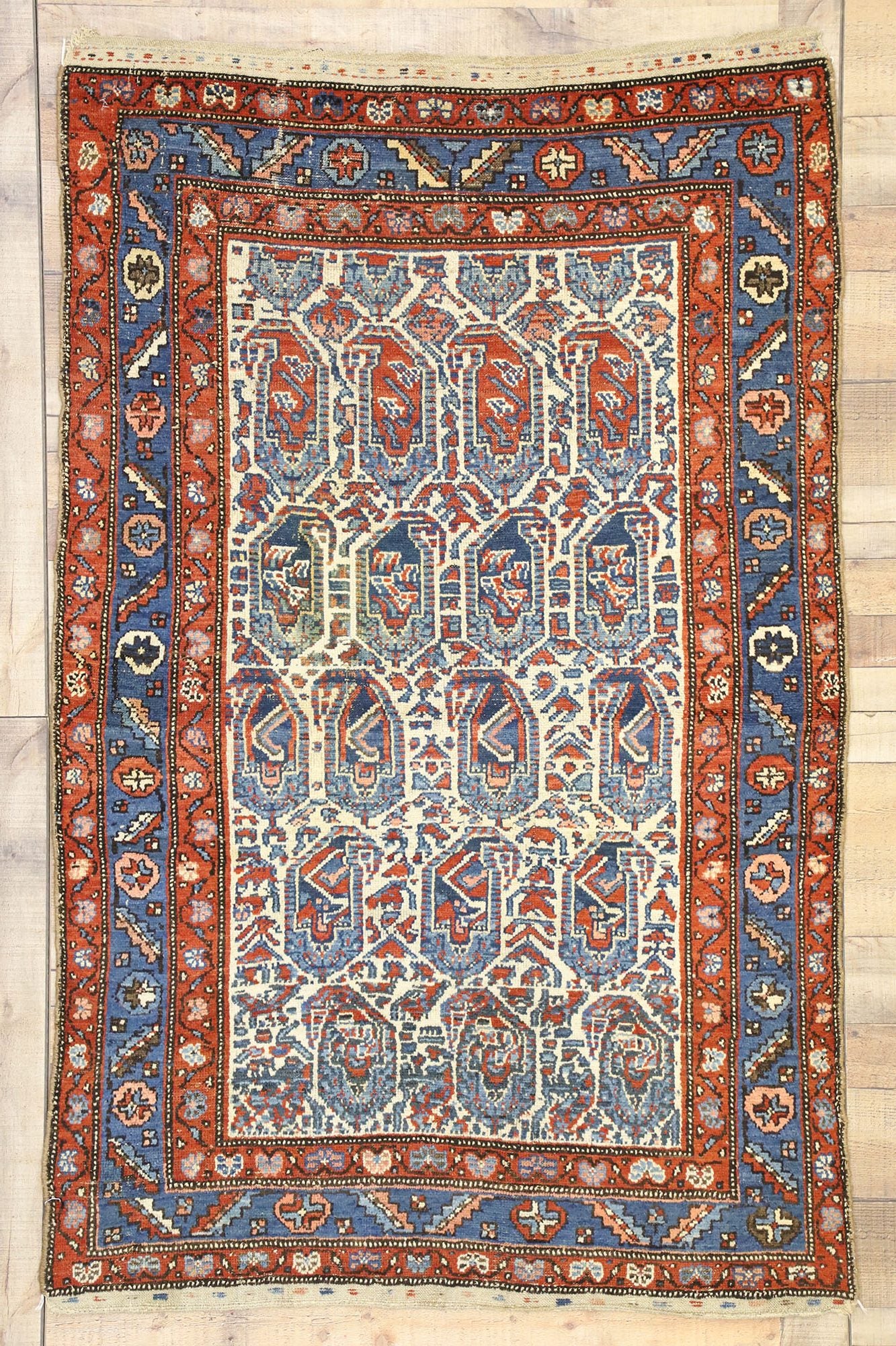 4 x 6 Antique Persian Kurdish Rug 71867