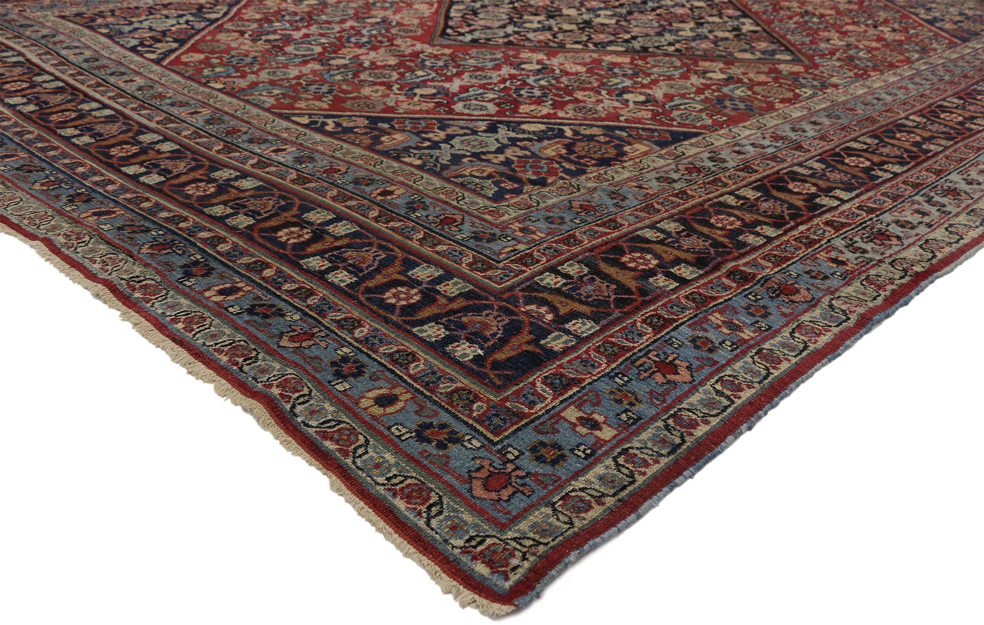 9 x 12 Antique Persian Mashhad Rug 71963