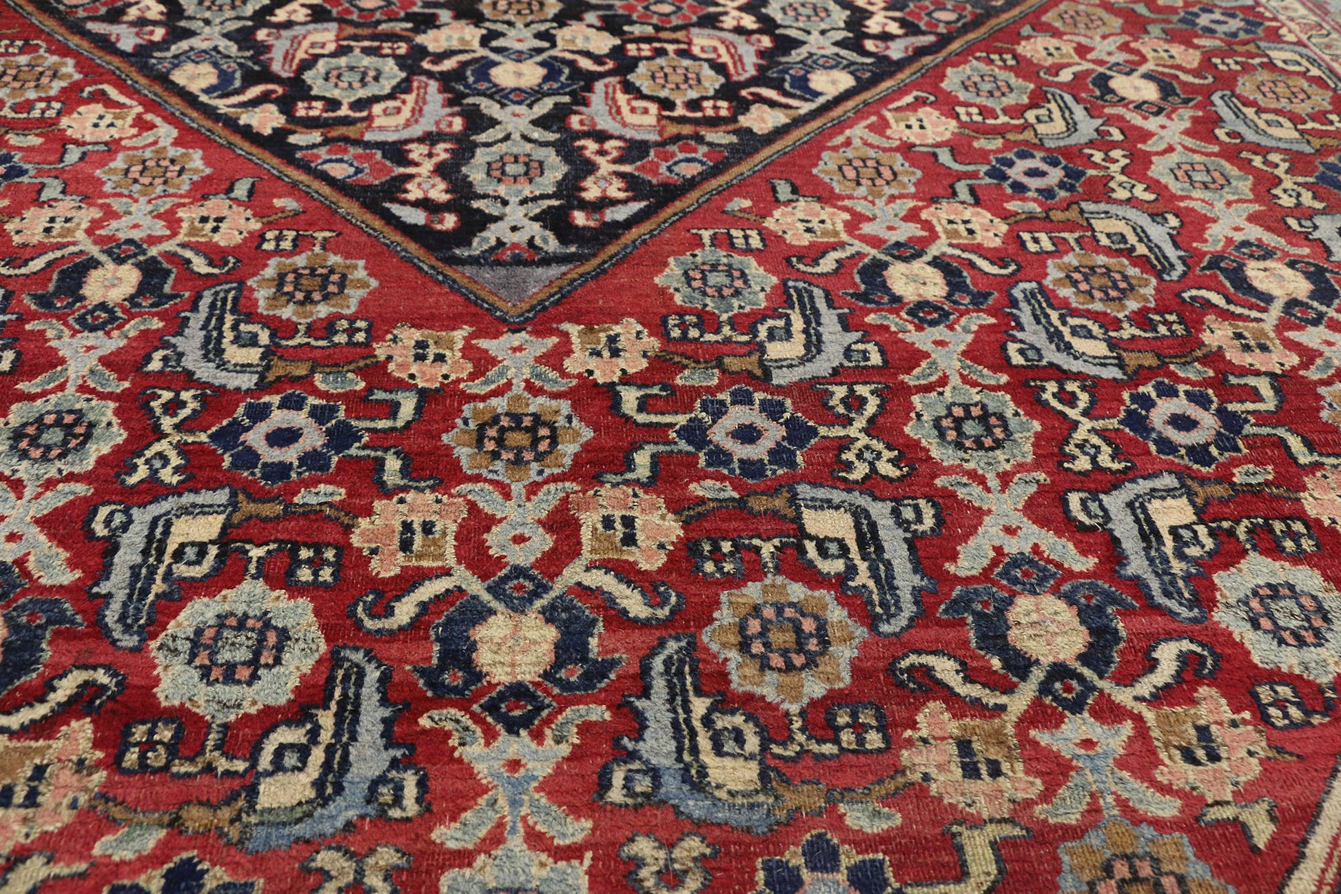 9 x 12 Antique Persian Mashhad Rug 71963