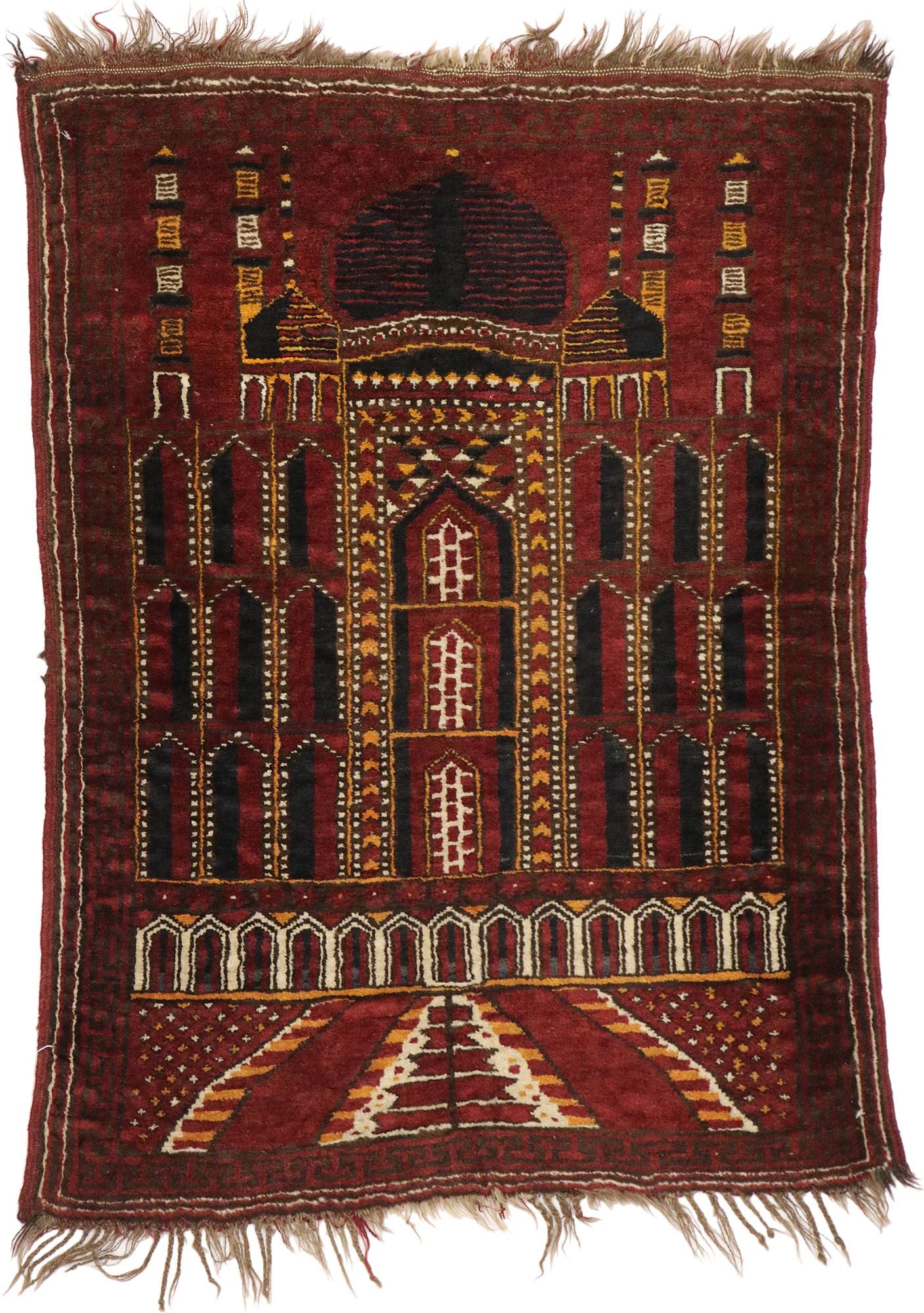 3 x 4 Antique Afghani Prayer Rug 71986