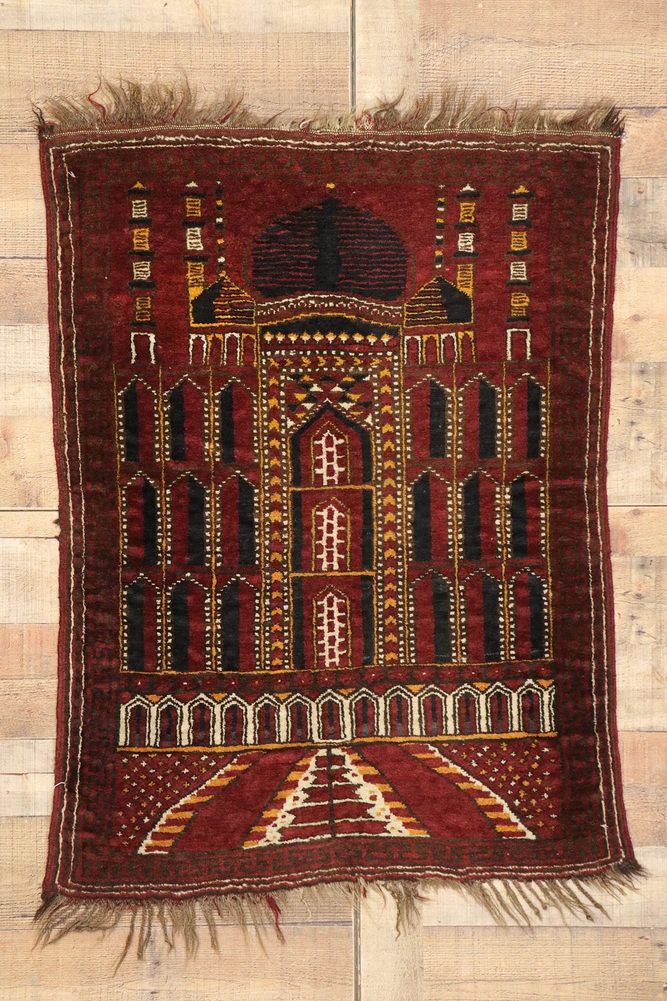 3 x 4 Antique Afghani Prayer Rug 71986