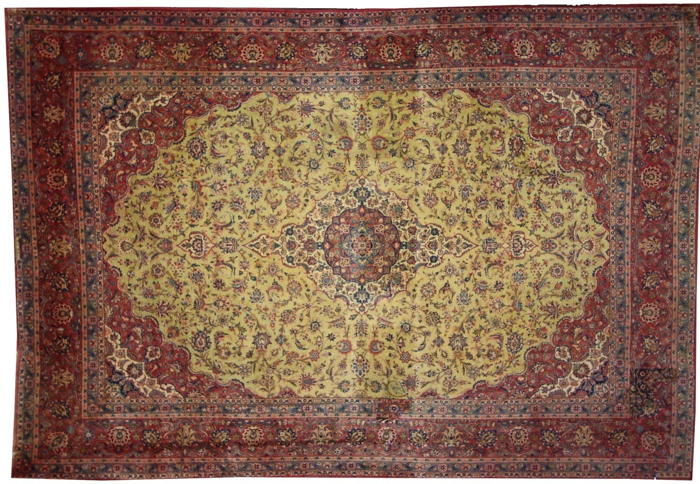 10 x 14 Antique Persian Kashan Rug 72016