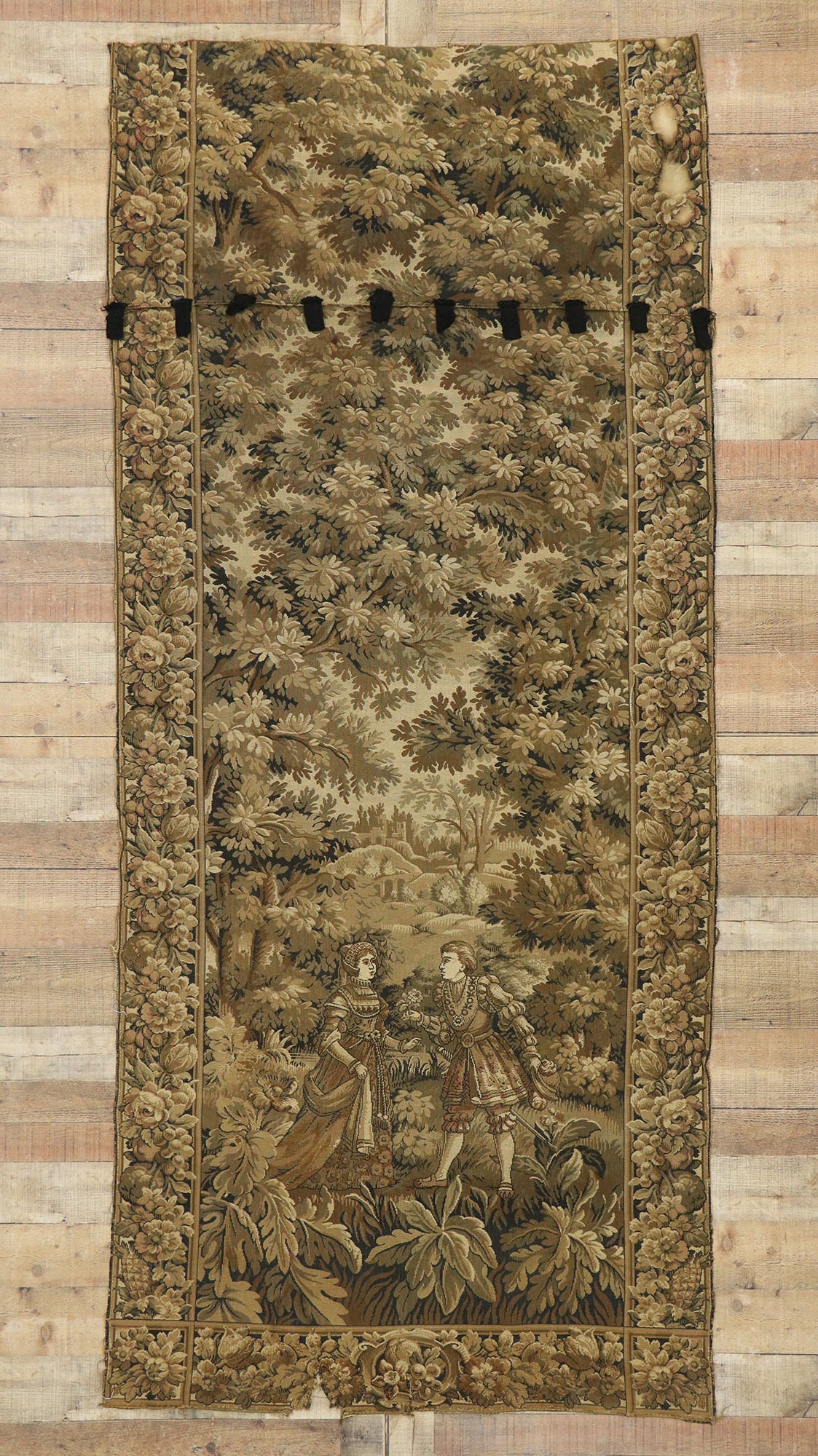 4 x 9 Antique European Tapestry 72095