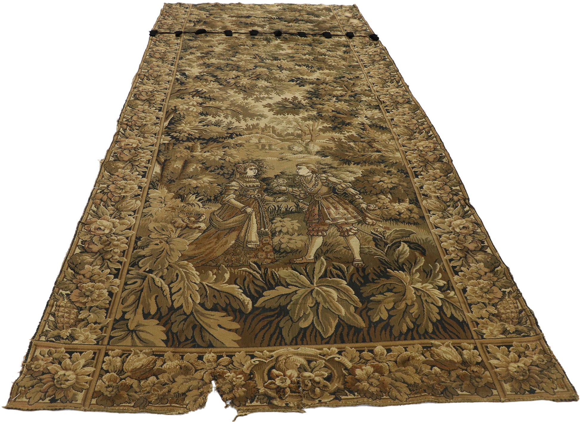 4 x 9 Antique European Tapestry 72095