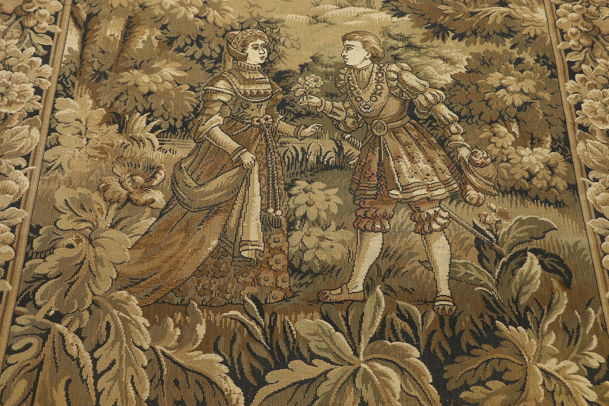 4 x 9 Antique European Tapestry 72095