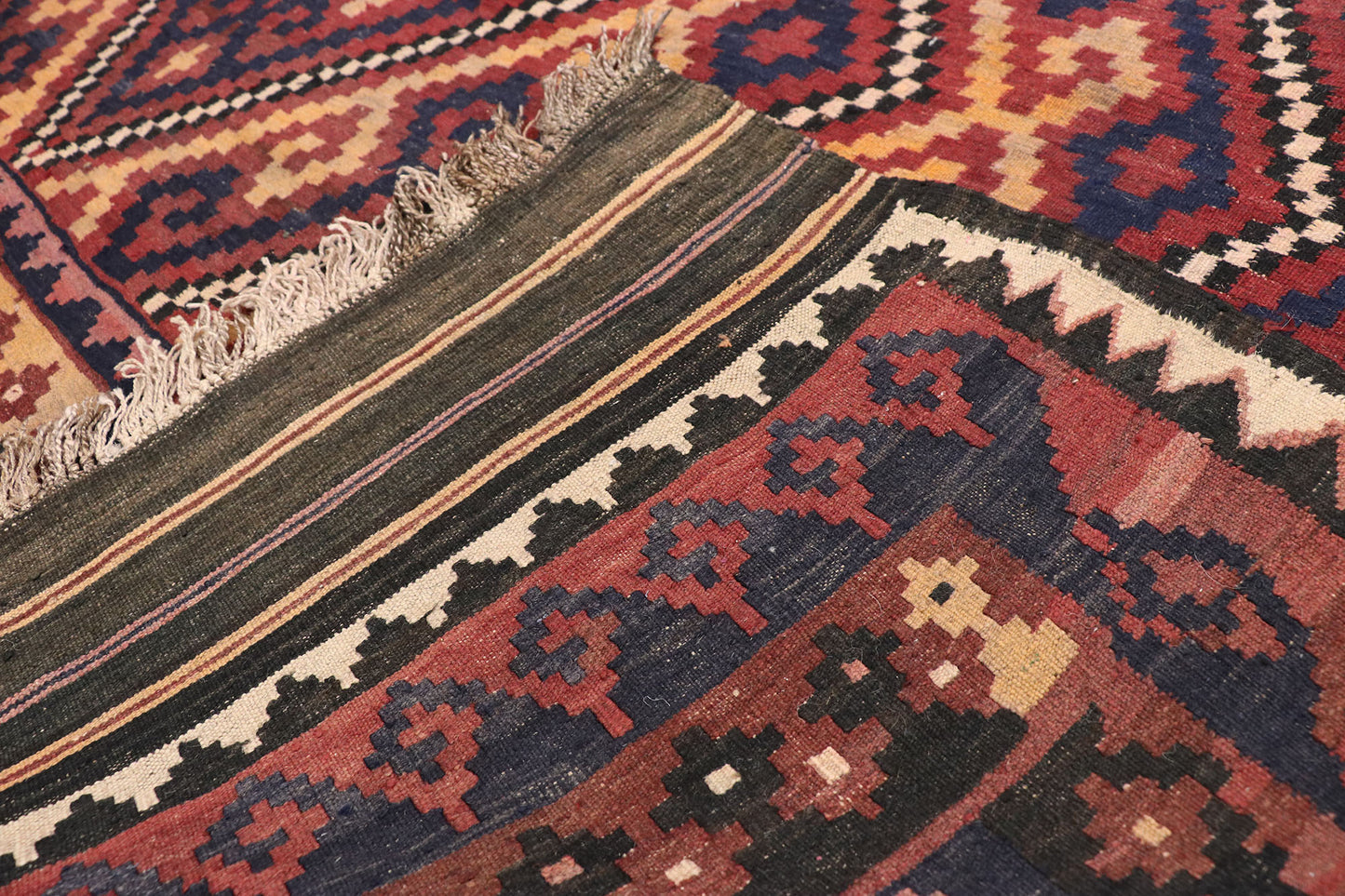 9 x 14 Vintage Afghan Kilim Rug 72260