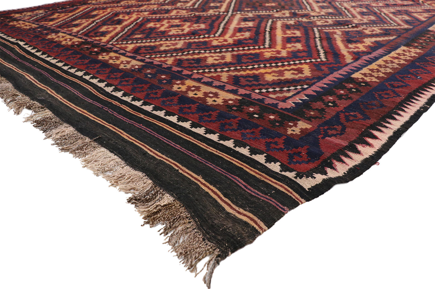 9 x 14 Vintage Afghan Kilim Rug 72260