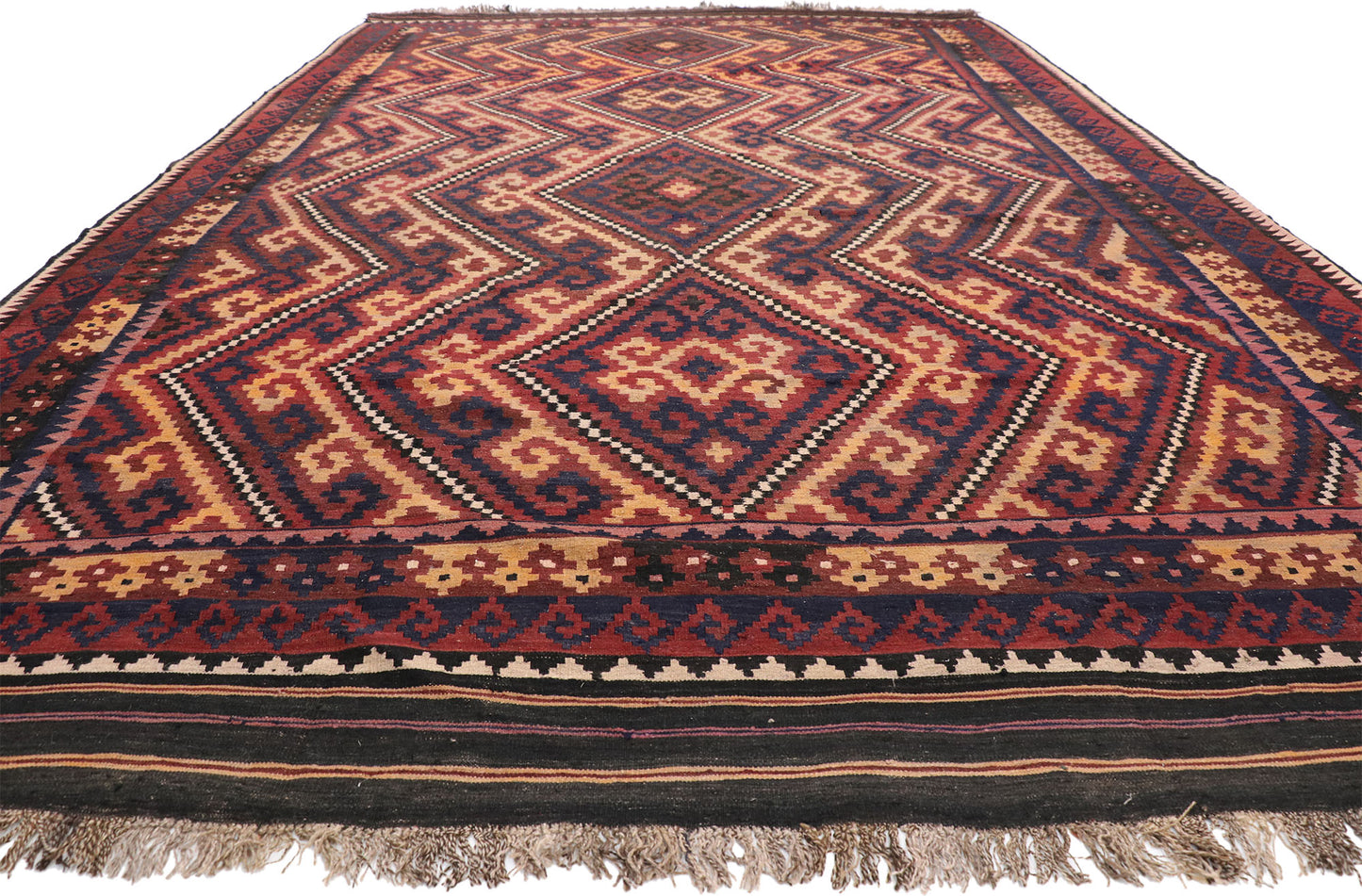 9 x 14 Vintage Afghan Kilim Rug 72260