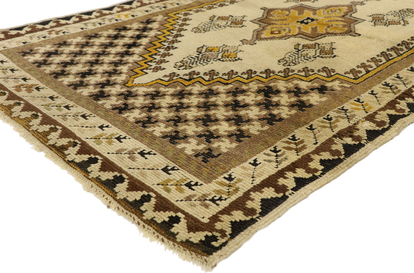 3 x 6 Vintage Turkish Oushak Rug 72261