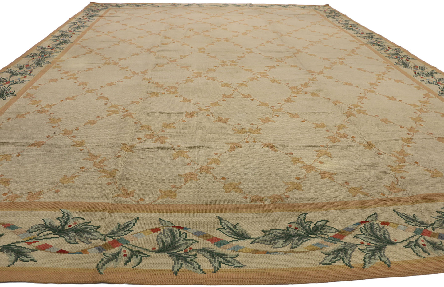 11 x 15 Vintage Spanish Needlepoint Rug 72494