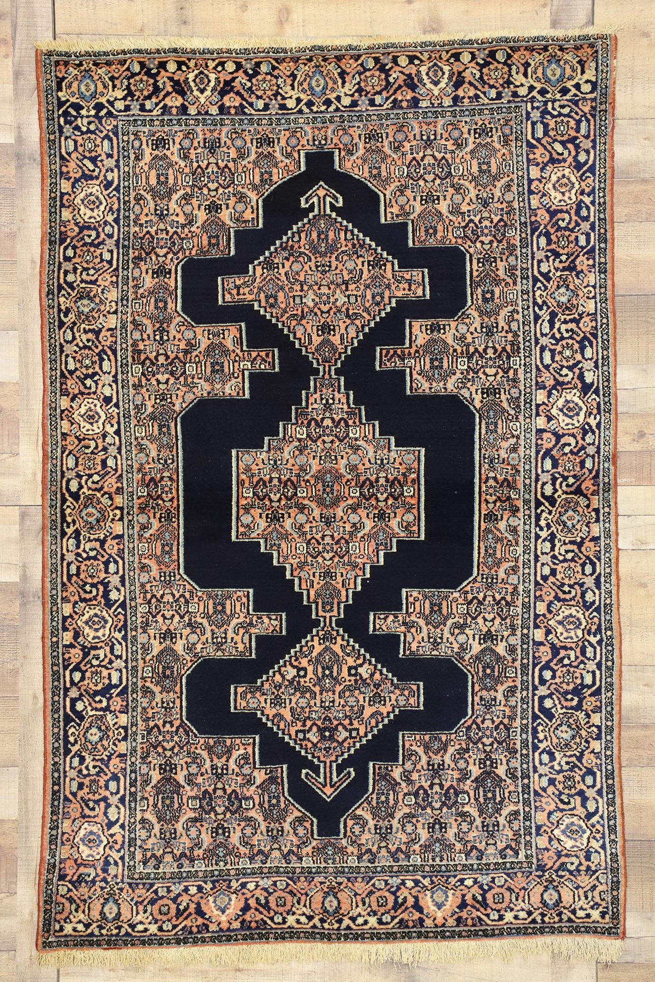 4 x 7 Antique Persian Senneh Rug 72547