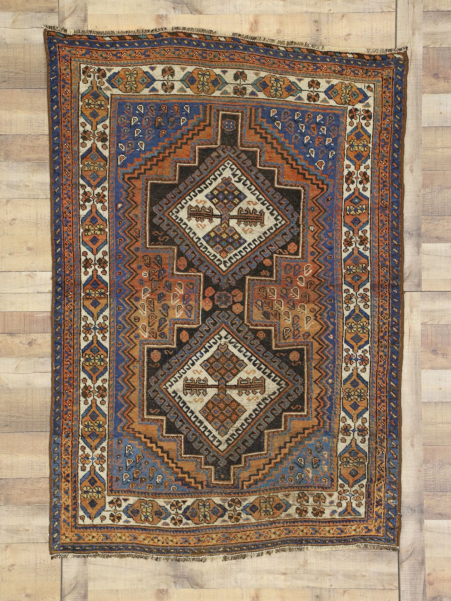 4 x 6 Antique Persian Afshar Rug 72605