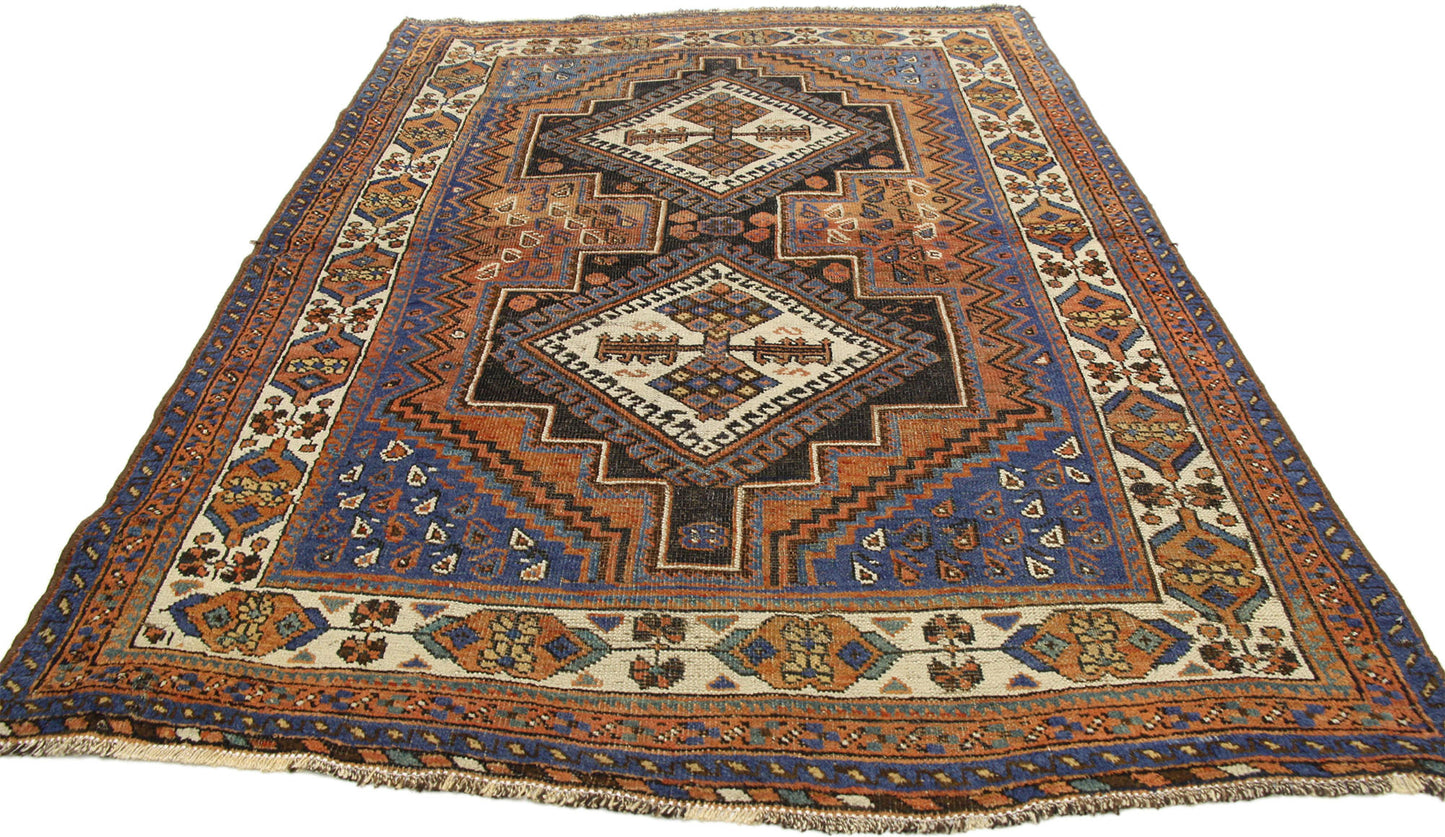4 x 6 Antique Persian Afshar Rug 72605
