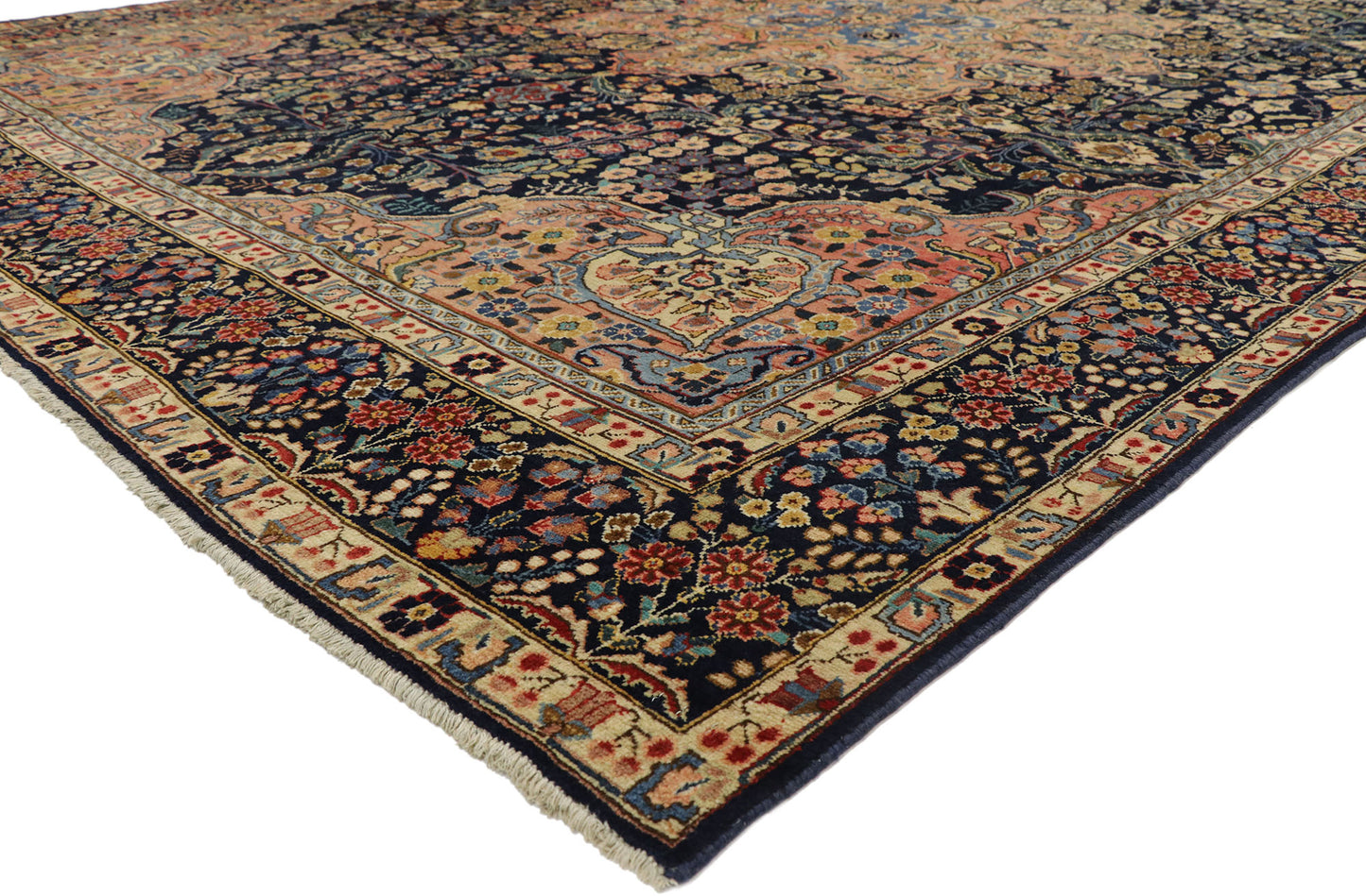 9 x 13 Antique Persian Tabriz Rug 72695