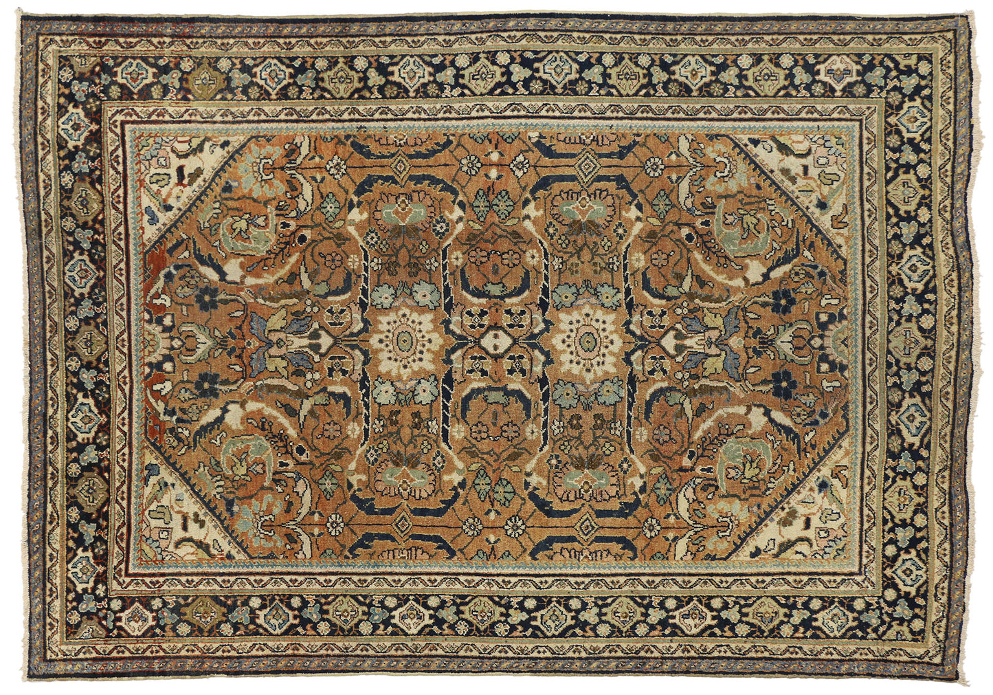 7 x 10 Antique Persian Mahal Rug 72732