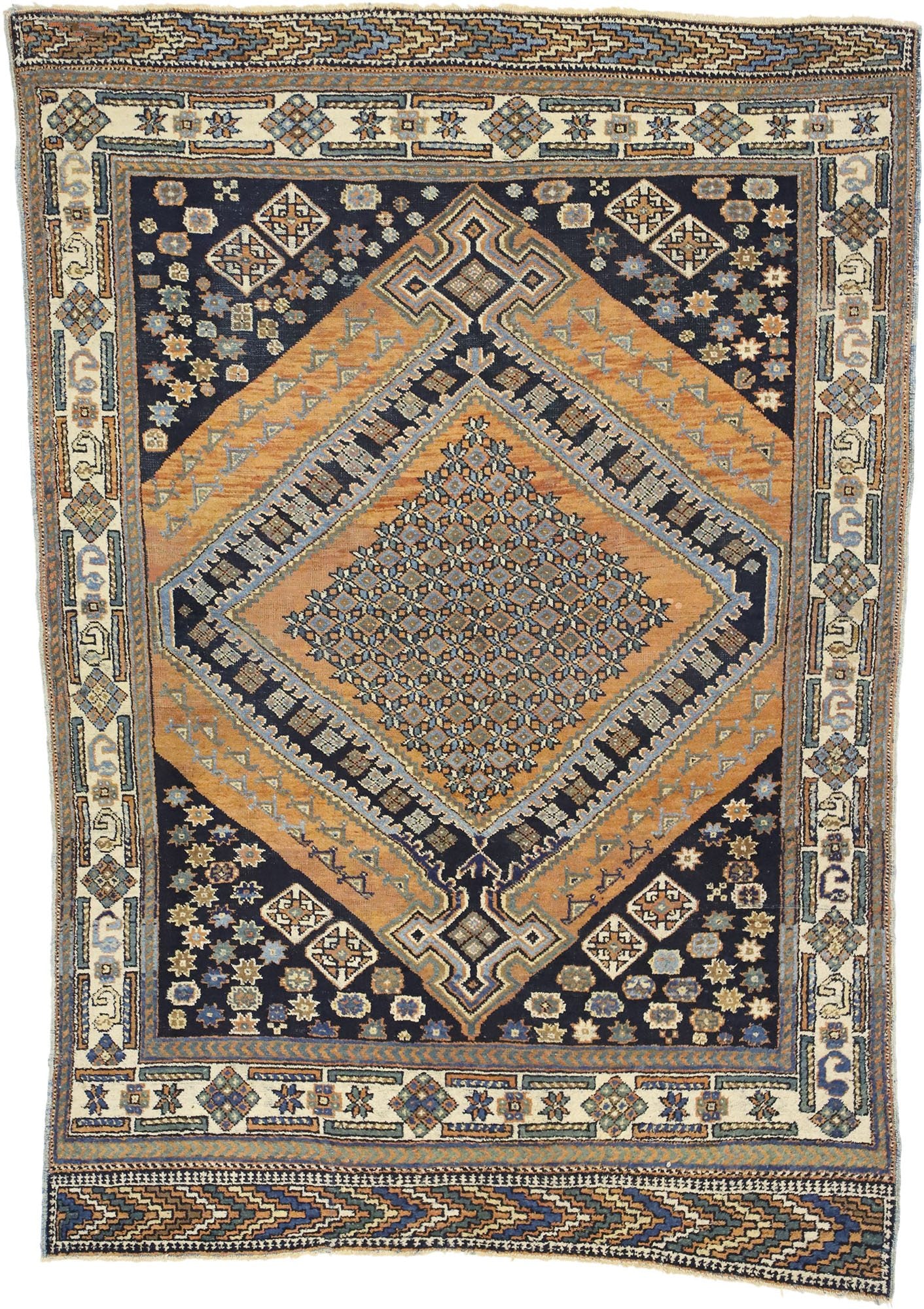 4 x 6 Antique Persian Afshar Rug 72738