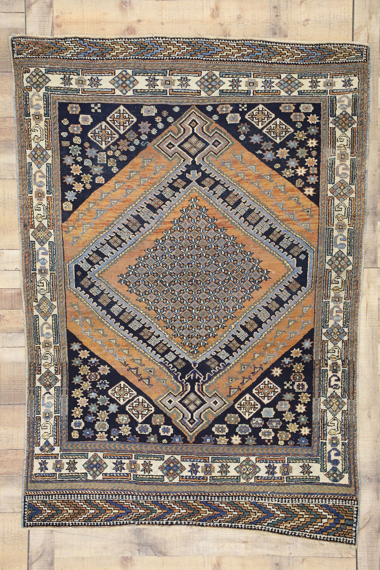 4 x 6 Antique Persian Afshar Rug 72738