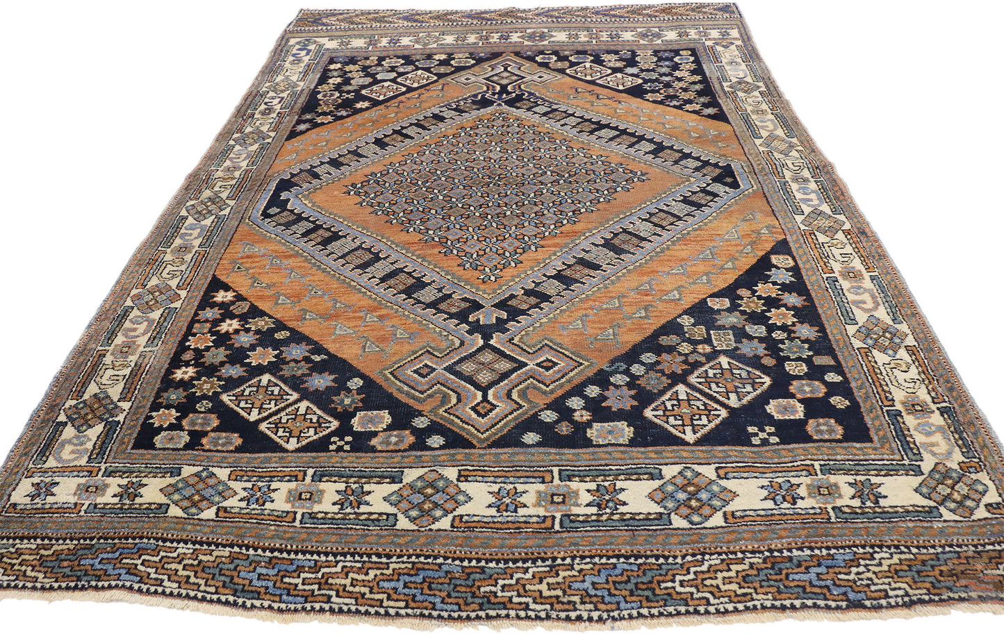 4 x 6 Antique Persian Afshar Rug 72738