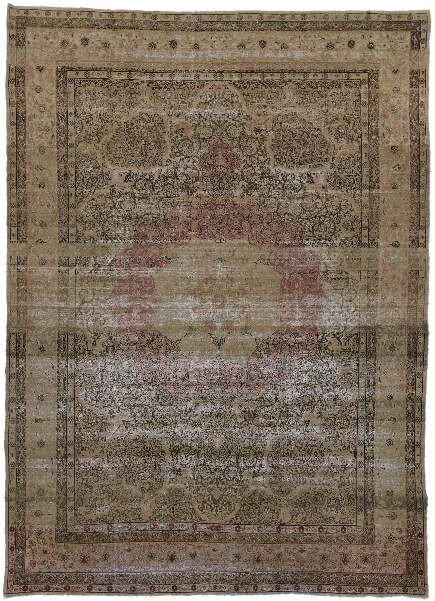 9 x 13 Antique Persian Kermanshah Rug 72742