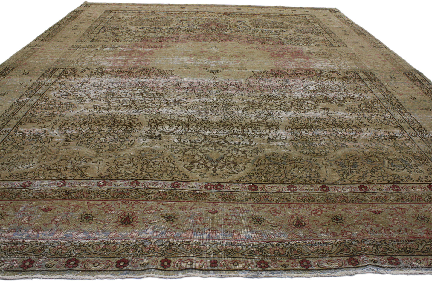 9 x 13 Antique Persian Kermanshah Rug 72742