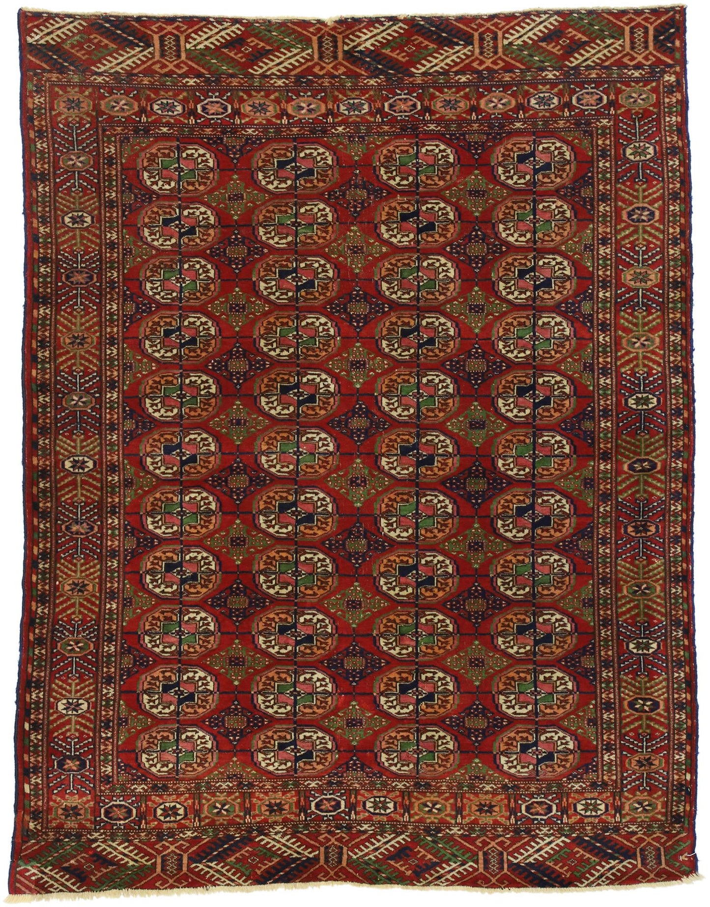 4 x 5 Antique Turkoman Tekke Rug 72745
