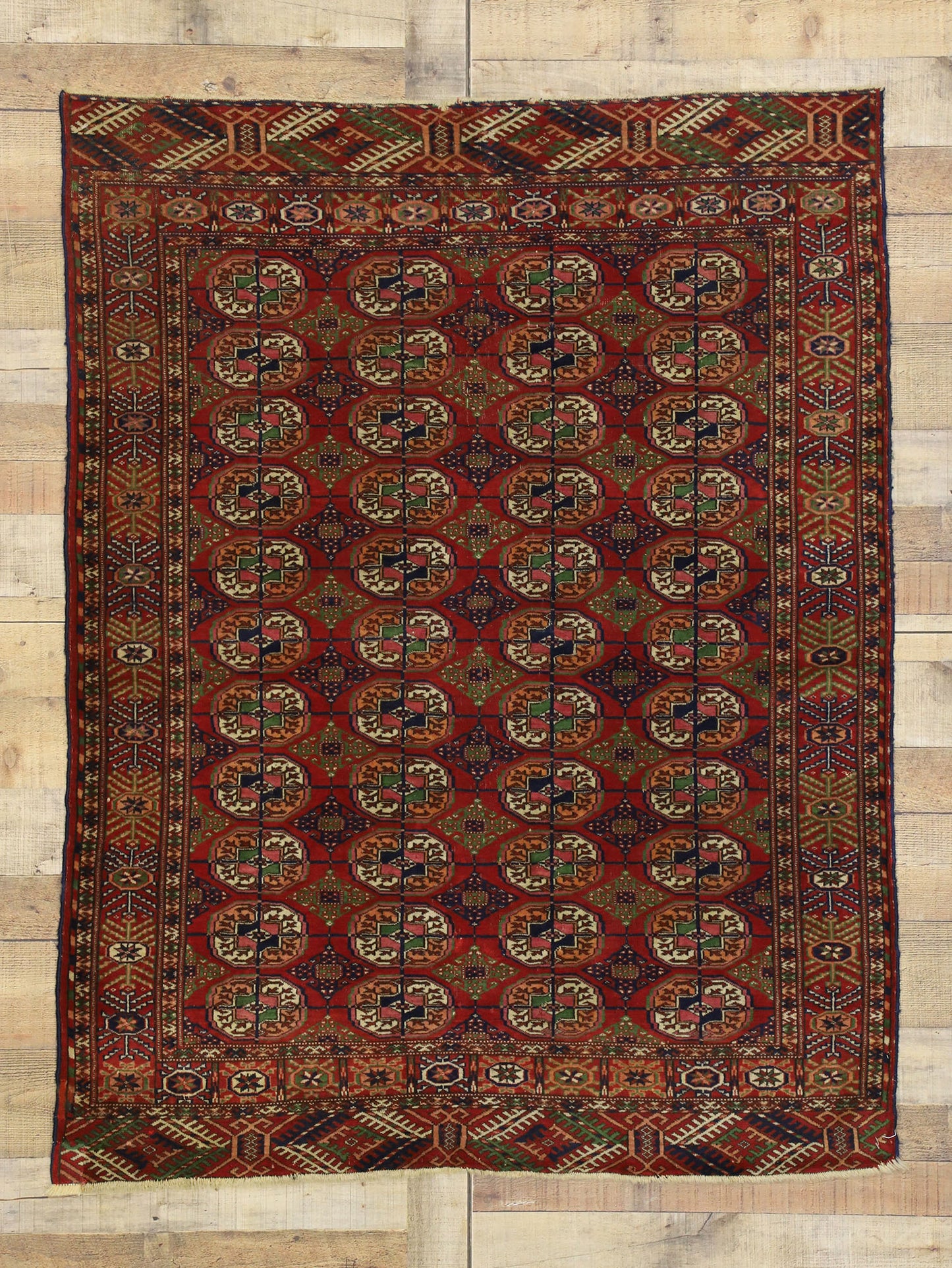 4 x 5 Antique Turkoman Tekke Rug 72745