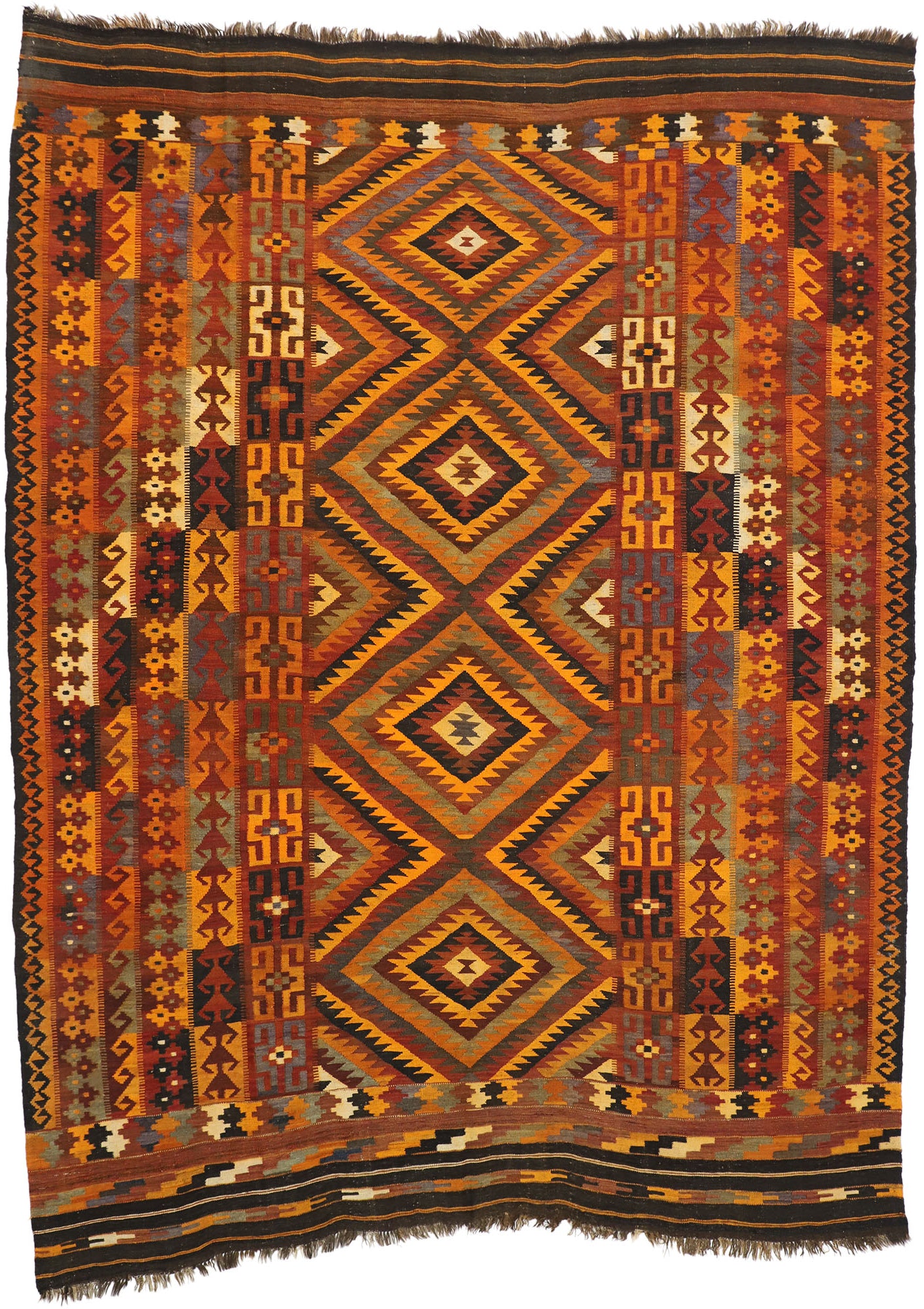 9 x 11 Vintage Afghan Kilim Rug 72767