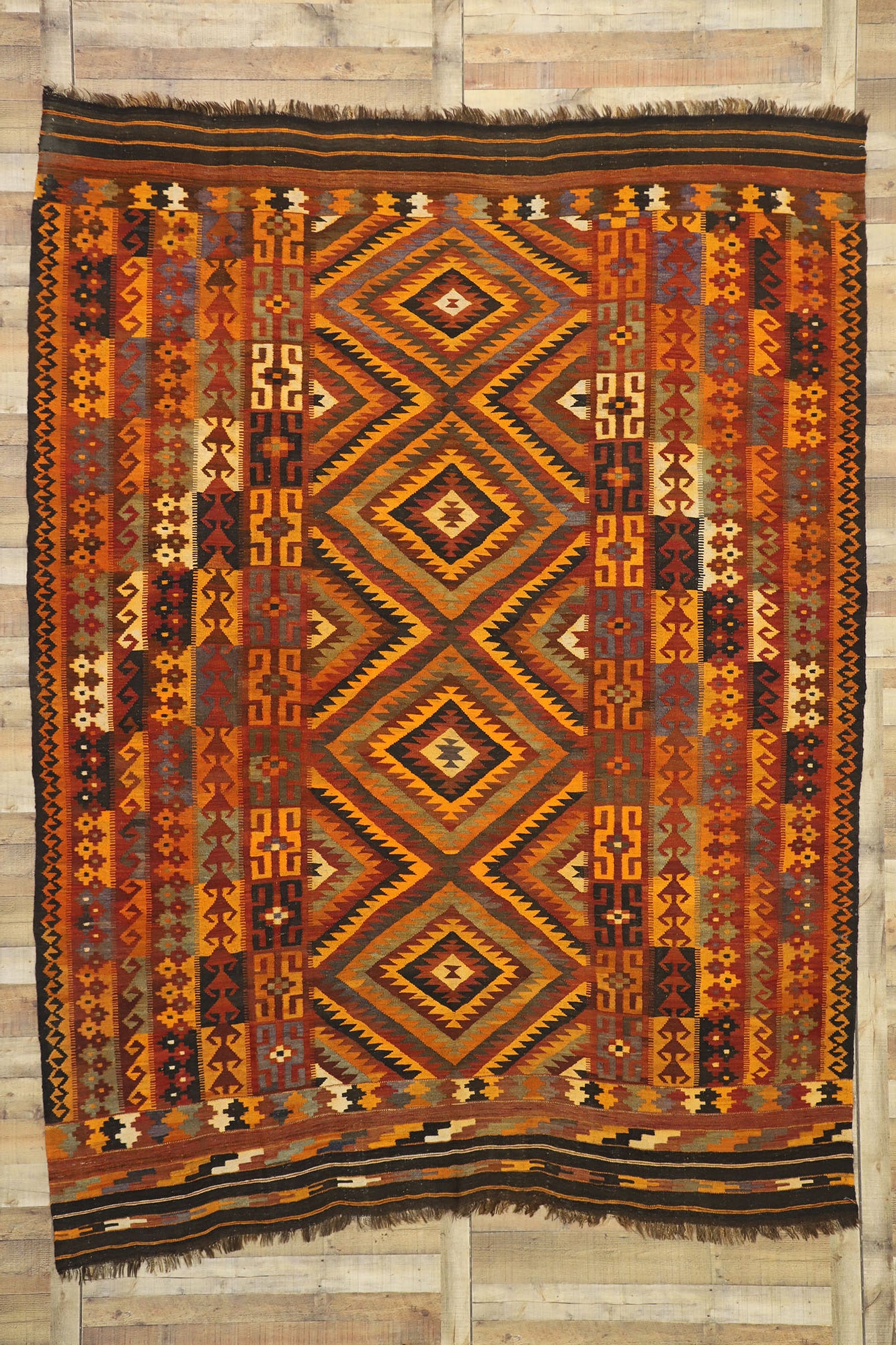 9 x 11 Vintage Afghan Kilim Rug 72767