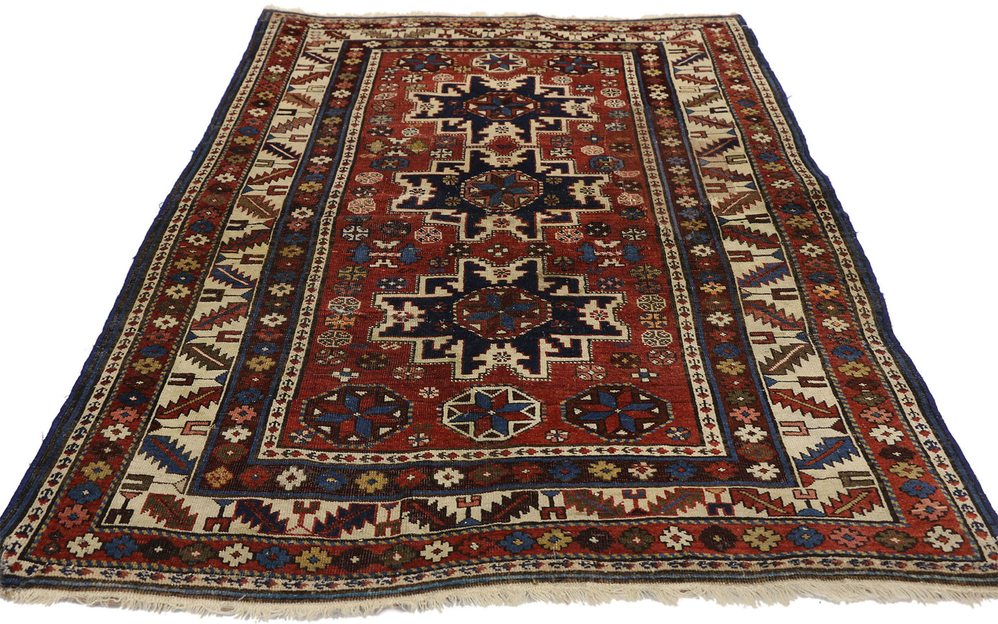 3 x 5 Antique Caucasian Shirvan Rug 72858