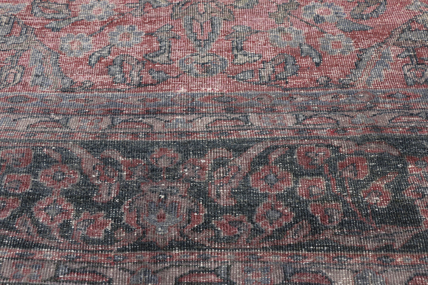 9 x 12 Distressed Antique Persian Tabriz Rug 72868